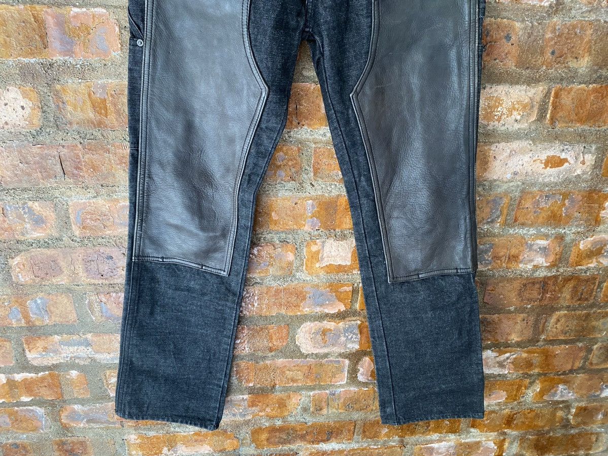 Isamu Katayama Backlash 2000s Tokyo Jeans Leather Double knee carpenter pants Size US 28 / EU 44 - 4 Thumbnail