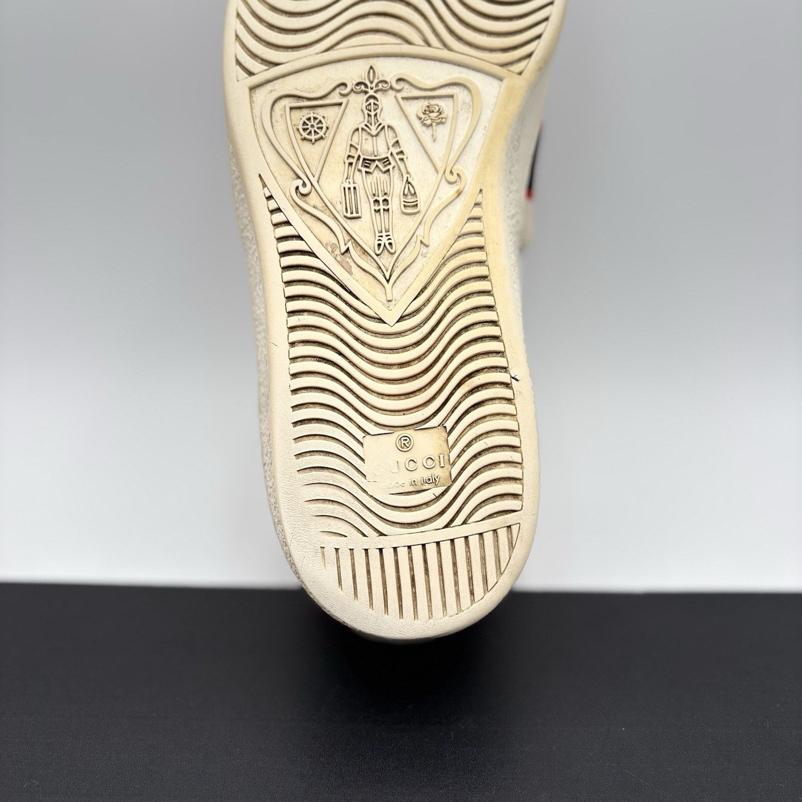 Gucci Size 9 G (9.5 US) - Gucci Ace Leather With Strap ' White ' Size US 9.5 / EU 42-43 - 9 Thumbnail