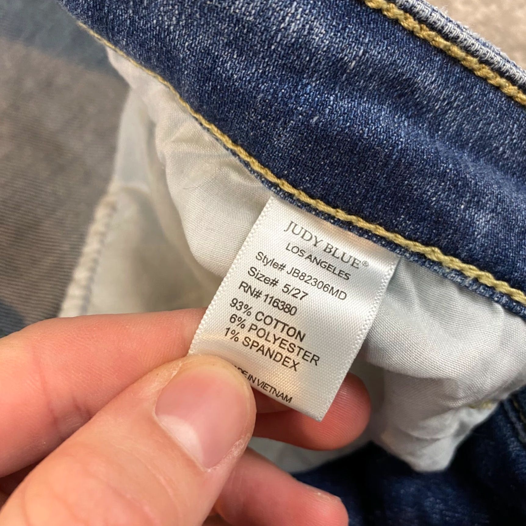 Vintage Judy Blue Relaxed Fit Jeans Womens 5/27 High Rise Blue Washed Distressed 30x27* Jeans Women's Blue Distressed 30 27 Size 27" / US 4 / IT 40 - 7 Thumbnail