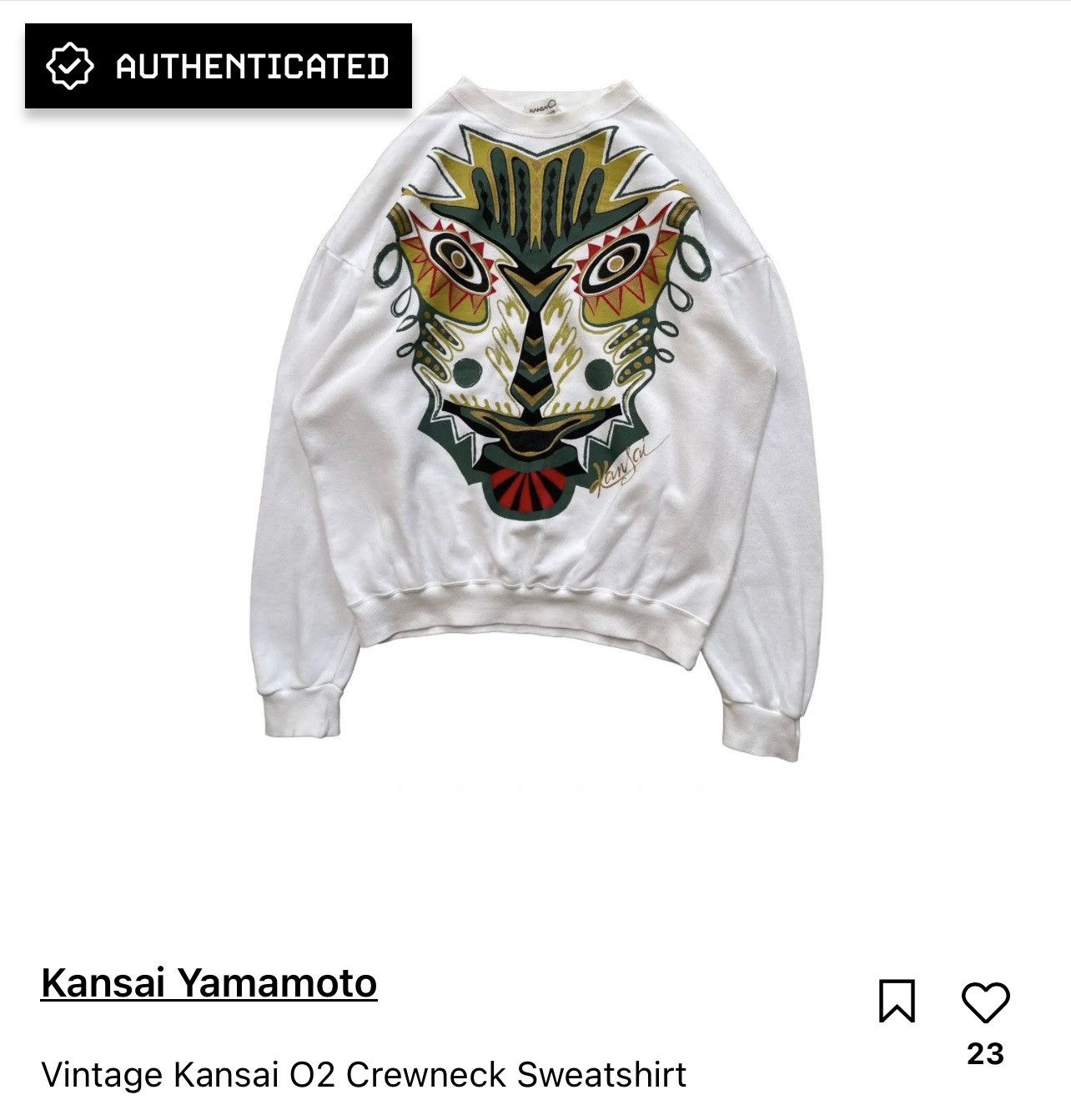 Kansai Yamamoto Vintage Kansai O2 Crewneck Sweatshirt Size US M / EU 48-50 / 2 - 14 Thumbnail