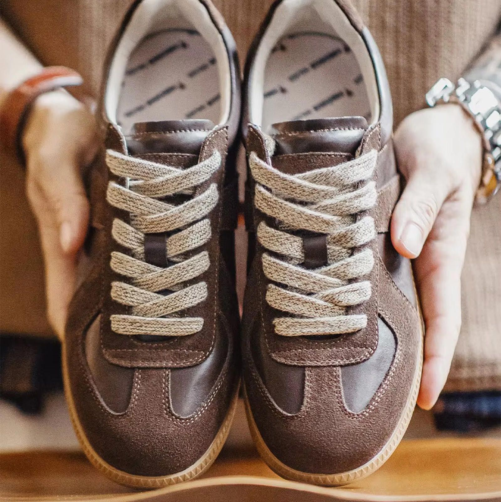 Other Brown Nubuck Leather Casual Trainers Size US 9 / EU 42 - 3 Thumbnail