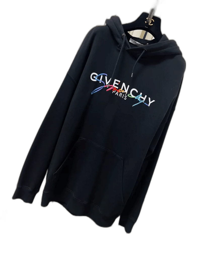 Givenchy Givenchy Black Hoodie with Colorful Letters Size S / US 4 / IT 40 - 1 Thumbnail