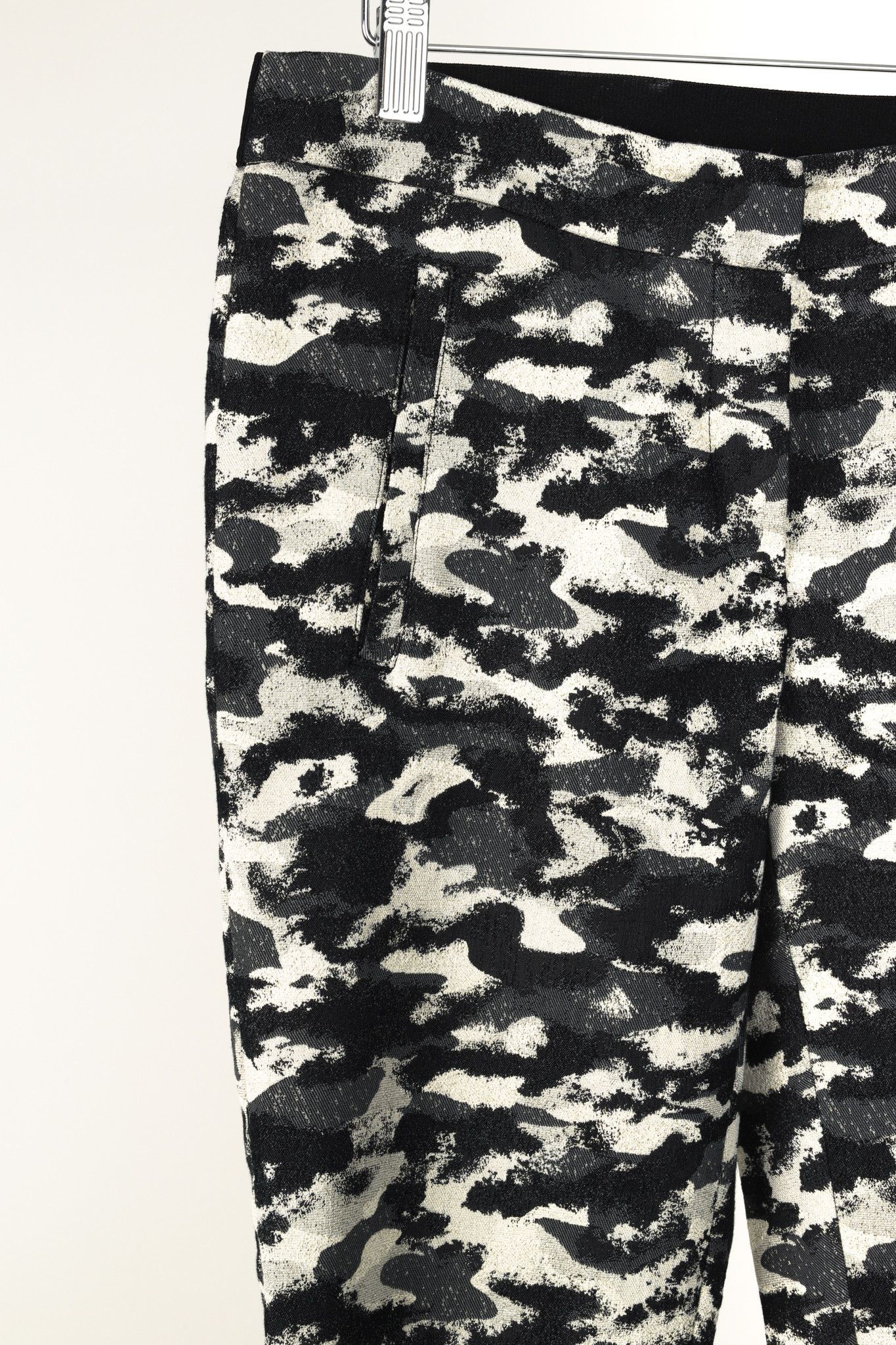 Luisa Cerano Luisa Cerano Champagne Metallic Camouflage Jacquard Pants Size 28" / US 6 / IT 42 - 5 Thumbnail