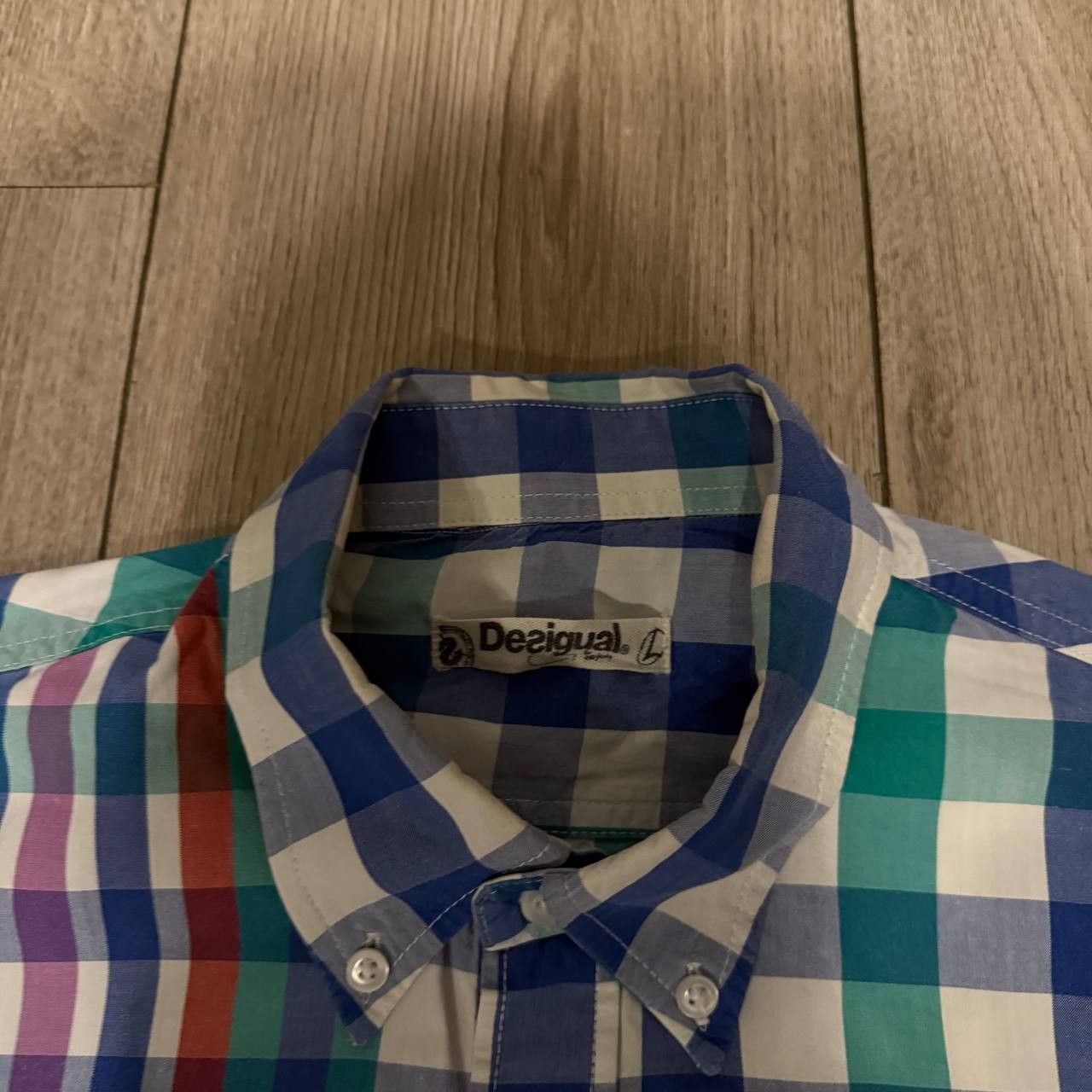 Desigual Desigual Shirt mens buttons up check paint Large Cotton Size US L / EU 52-54 / 3 - 4 Thumbnail