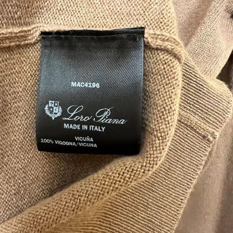 Loro Piana LORO PIANA Excellence series 100%vicuna camel hosiery card Size US L / EU 52-54 / 3 - 6 Thumbnail
