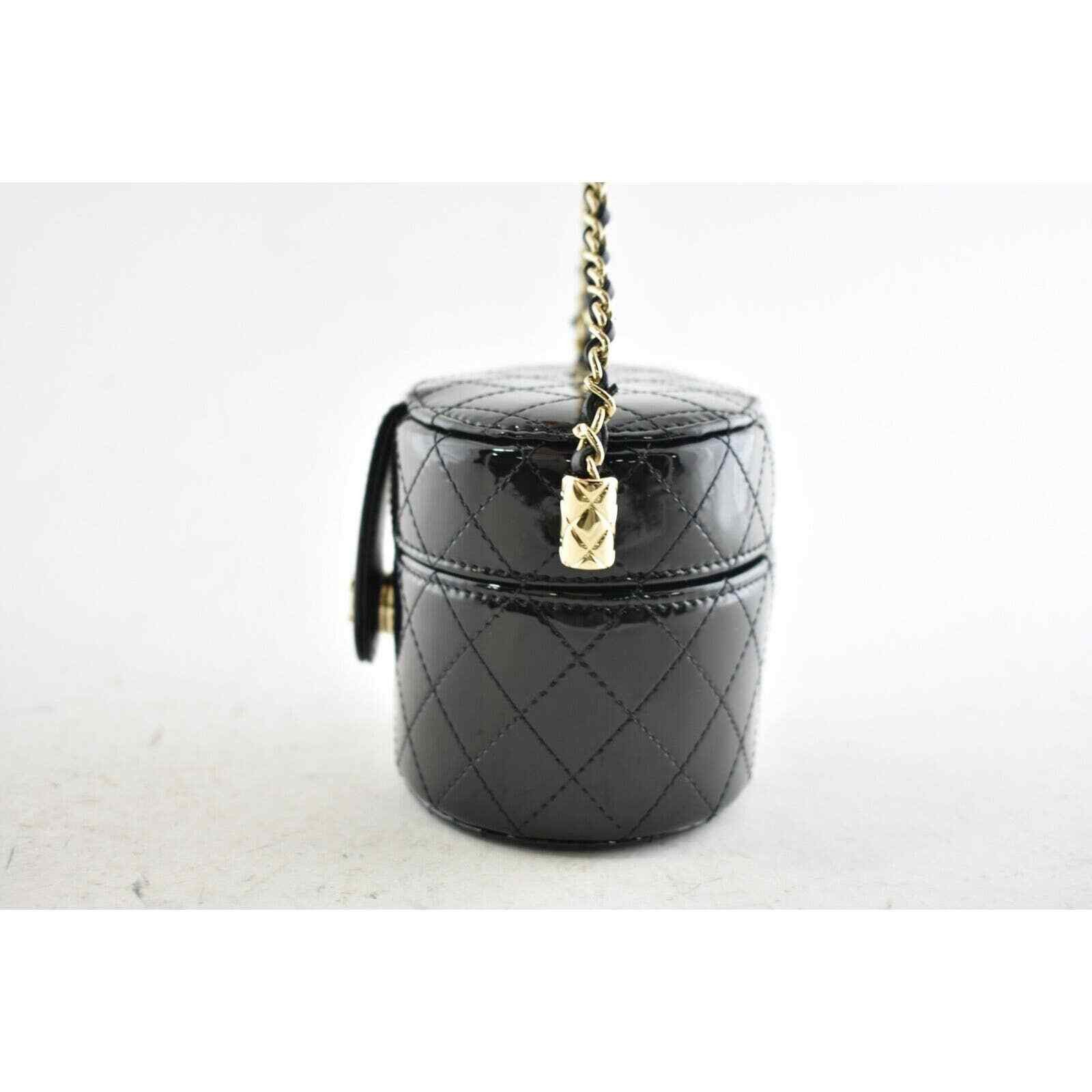 Chanel Chanel Mini Black Patent Vanity Quilted Crossbody Bag Size ONE SIZE - 5 Thumbnail