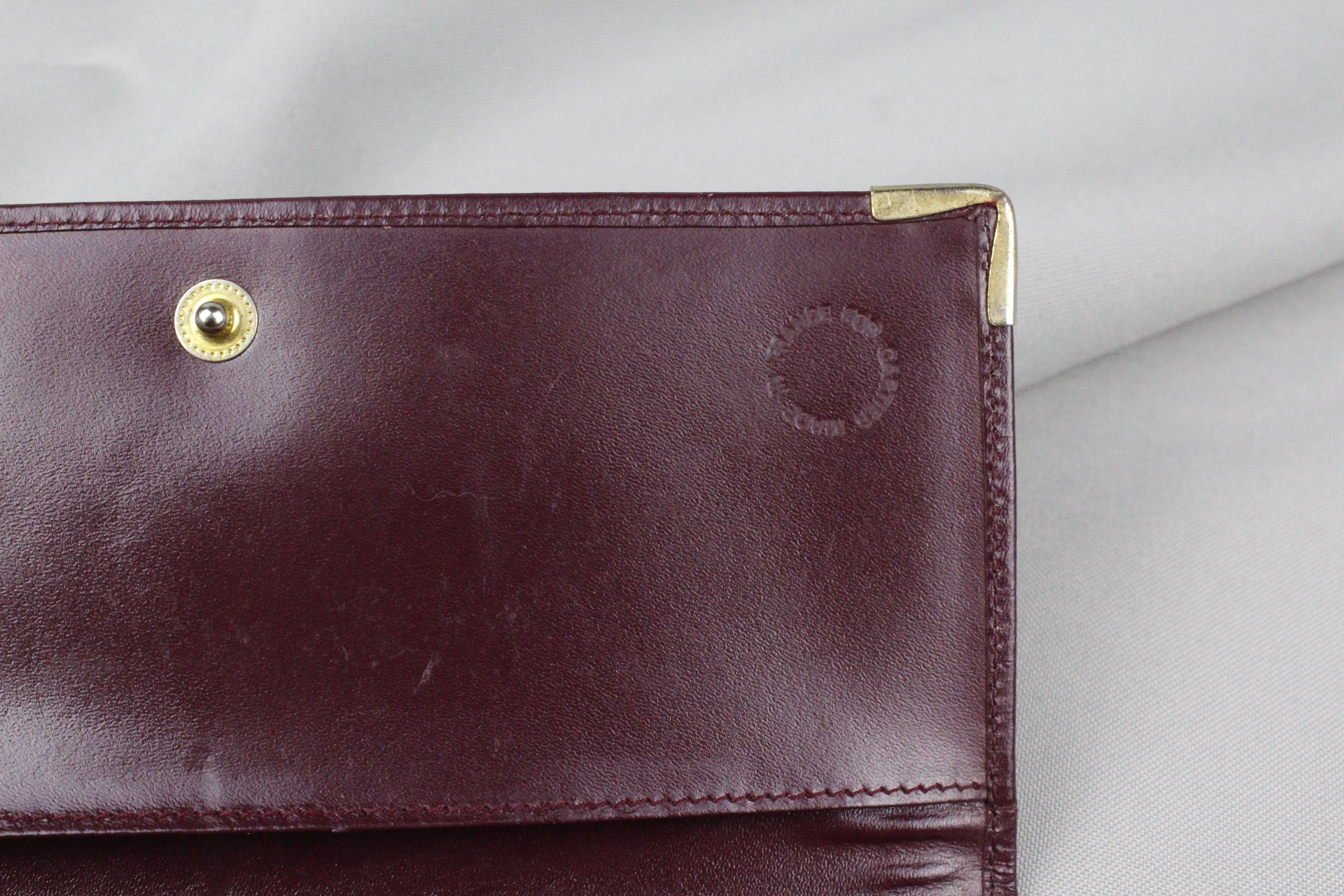 Cartier Vintage Cartier Logo Burgundy Leather Wallet Size ONE SIZE - 12 Thumbnail