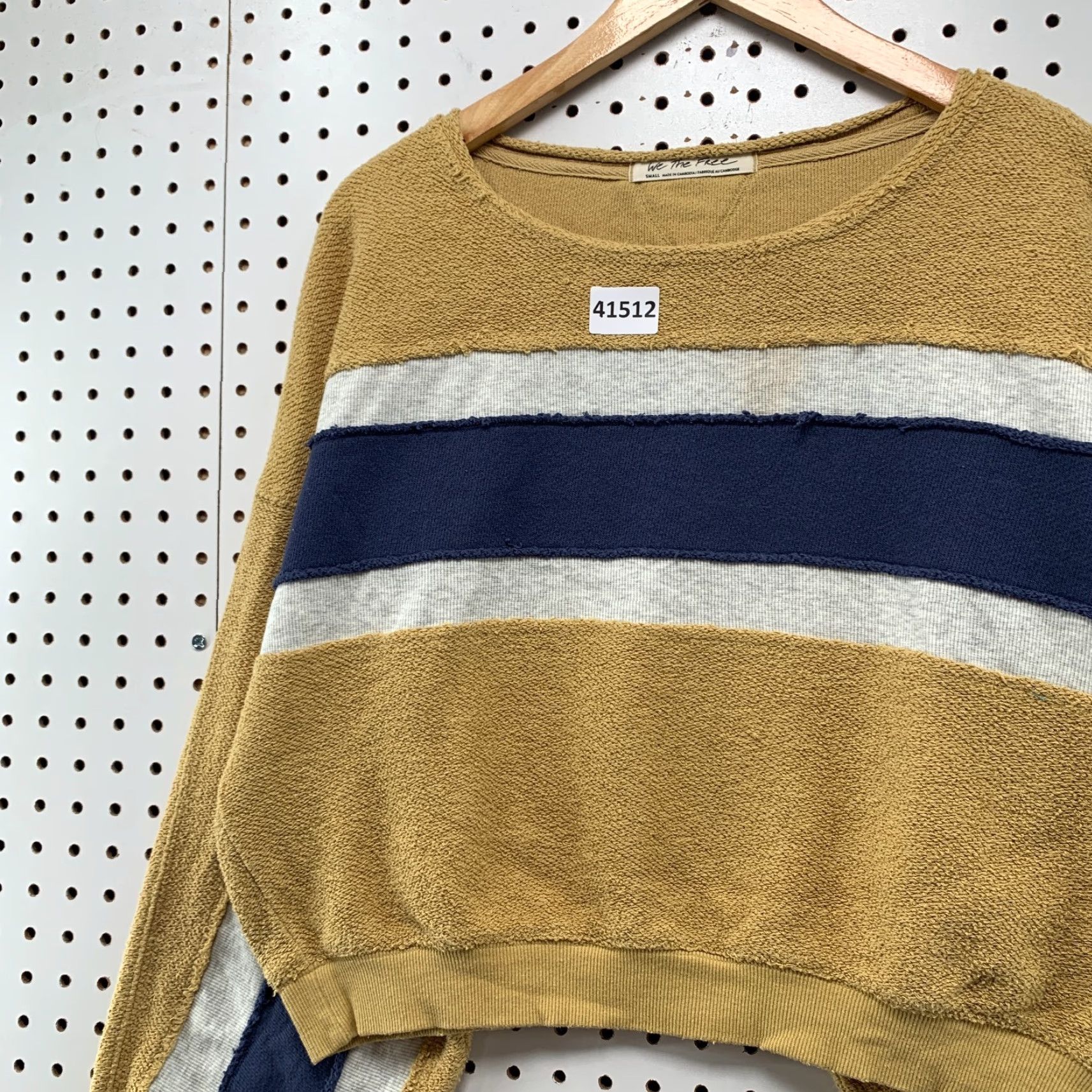 Free People We The Free People Palo Alto Women Sweatshirt S Brown Distressed Cropped 22x18.5 Size S / US 4 / IT 40 - 6 Thumbnail