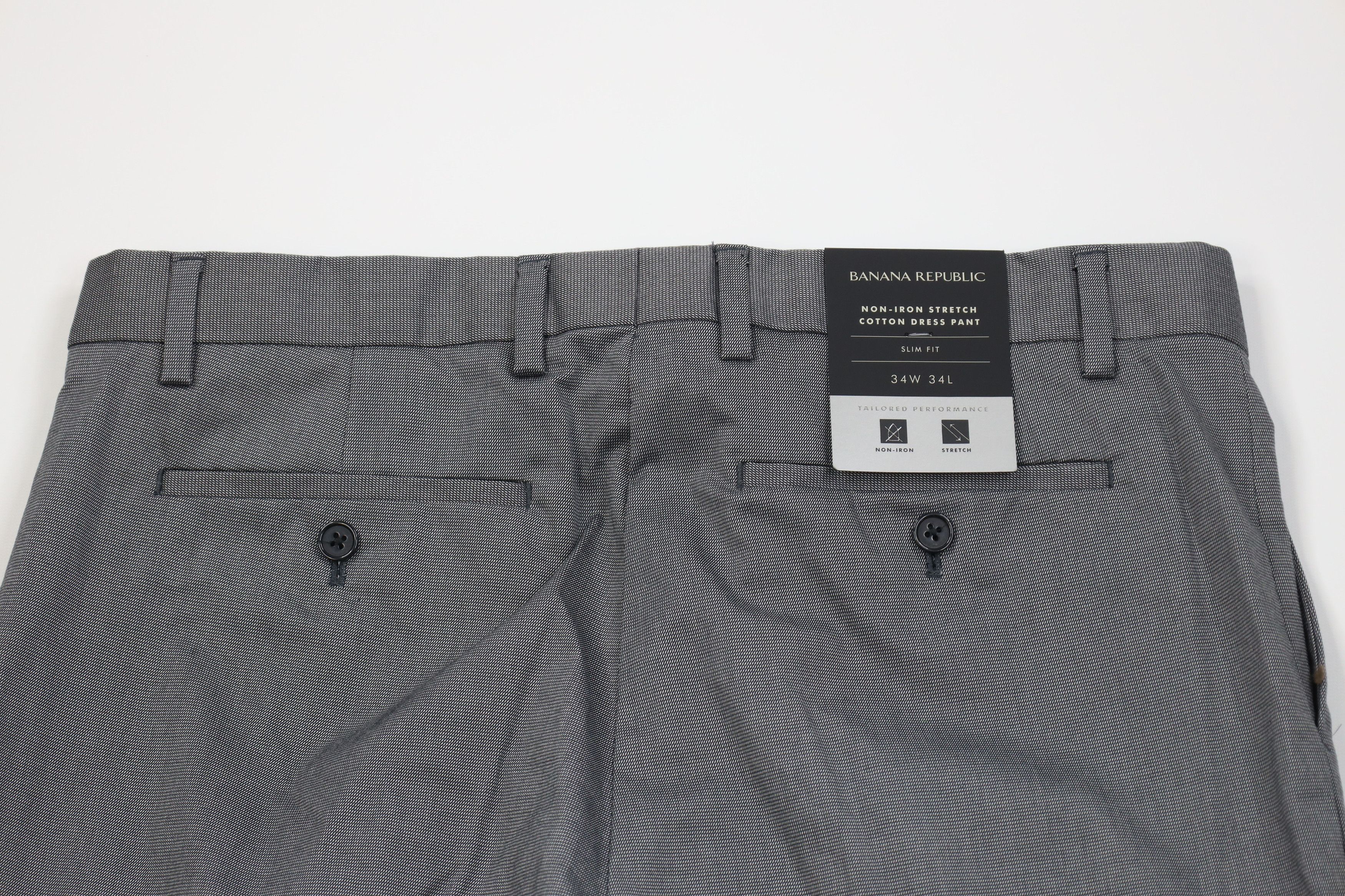 Banana Republic New Banana Republic Stretch Straight Leg Chino Pants Gray Size US 34 / EU 50 - 9 Thumbnail
