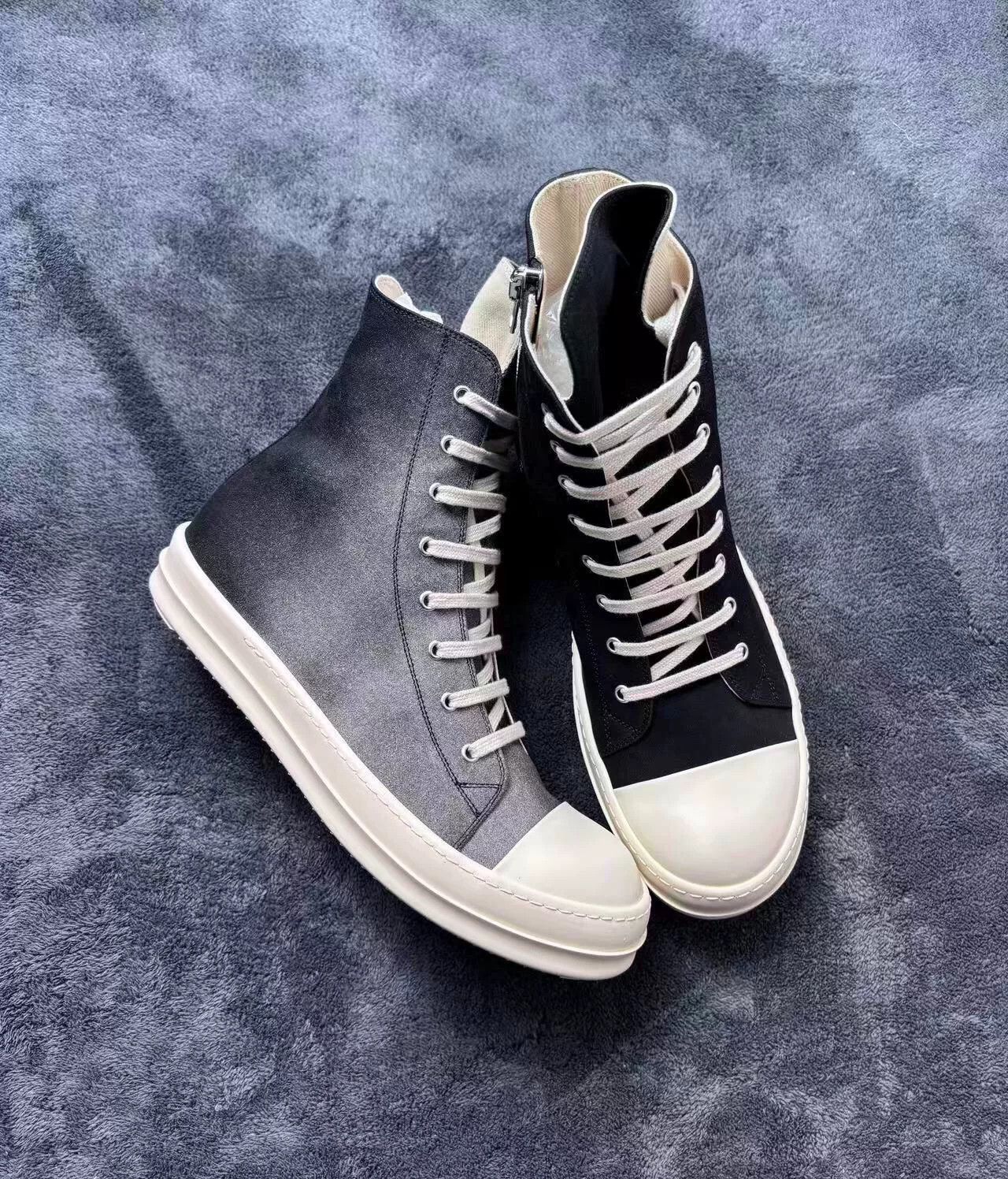 Rick Owens Rick Owens Tie-Dye Gradient White Lowtop Sneakers 44 Men Size US 10.5 / EU 43-44 - 1 Thumbnail