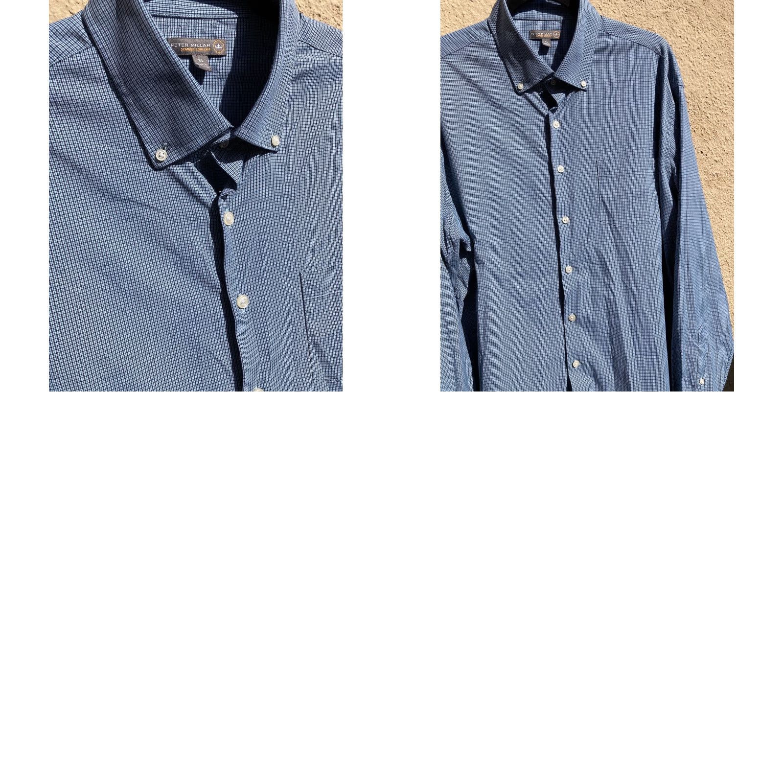 Peter Millar Men's Peter Millar Summer Comfort Button-Down Shirt Multicolor Plaid XL Nylon Size US XL / EU 56 / 4 - 8 Thumbnail