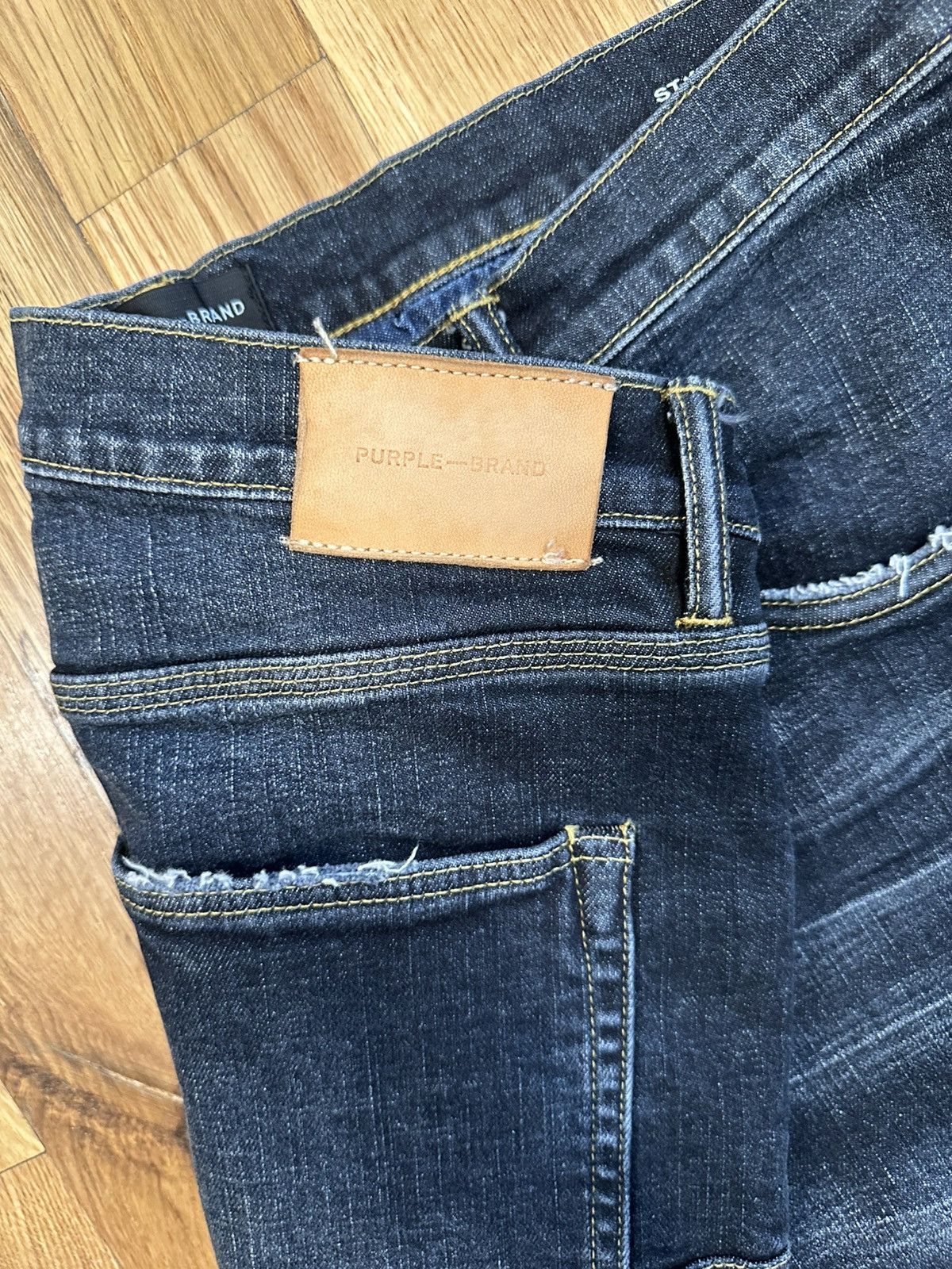 Purple Brand Purple Brand Distressed Dark Blue Denim Jeans Size 36 Size US 36 / EU 52 - 4 Thumbnail