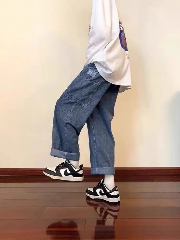 Japanese Brand × Jean Retro loose wide leg high street jeans Size US 32 / EU 48 - 2 Thumbnail