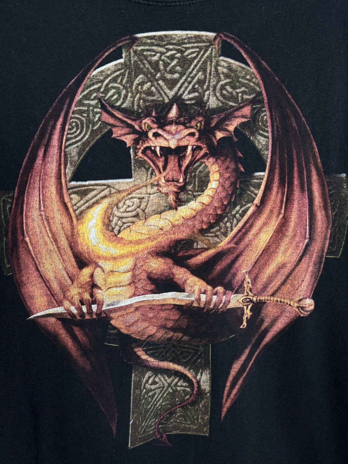 Vintage Men’s Spiral Vintage T-Shirt Bat Dragon Band Tee Size L Size US L / EU 52-54 / 3 - 6 Thumbnail