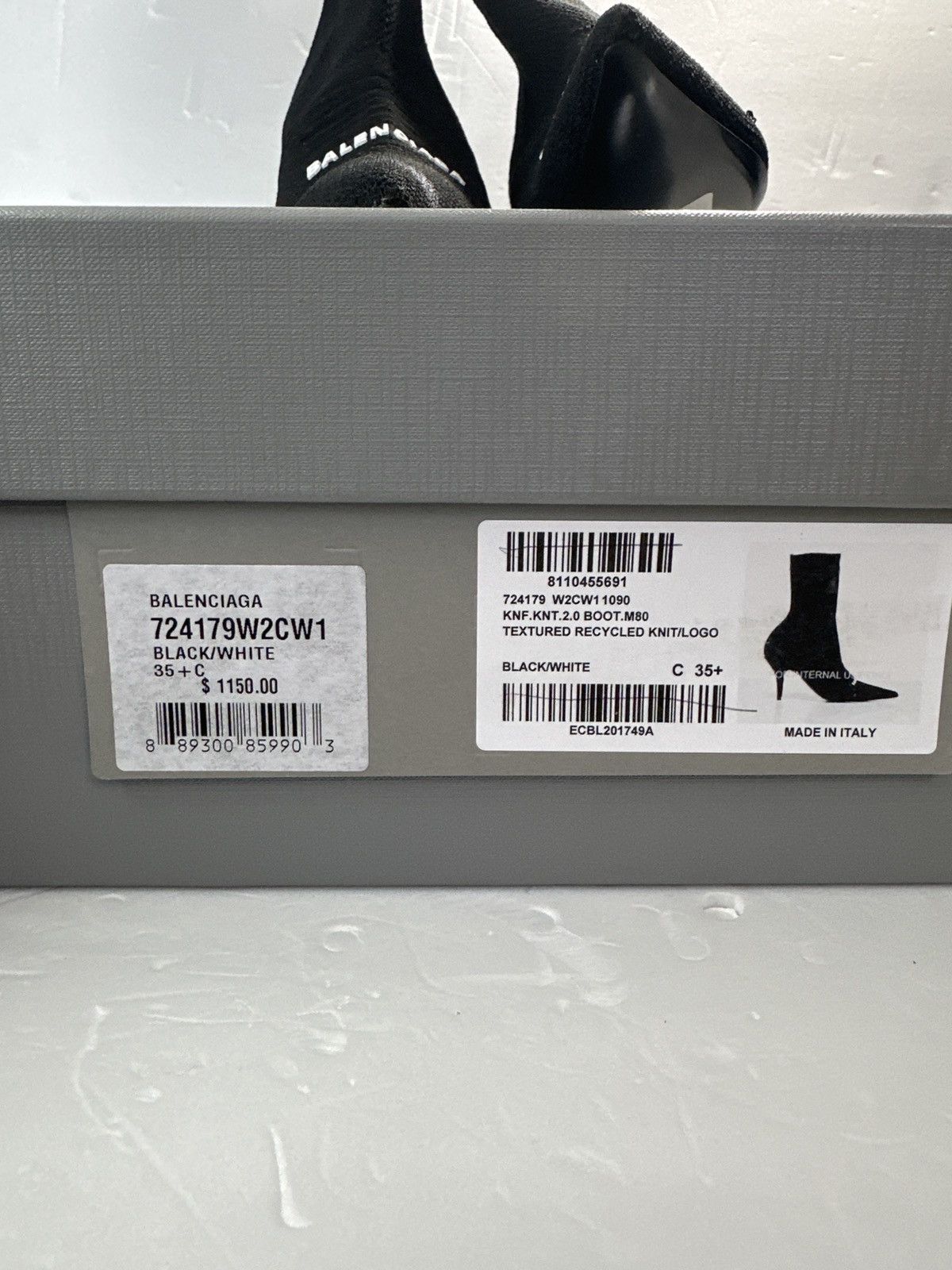 Balenciaga Balenciaga Women's Knife 2.0 Knit High Heel Booties Size US 5.5 / IT 35.5 - 16 Thumbnail