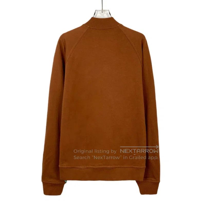 Hermes Hermes Orange Logo Pattern Applique Cotton Baseball Jacket Size US M / EU 48-50 / 2 - 2 Thumbnail