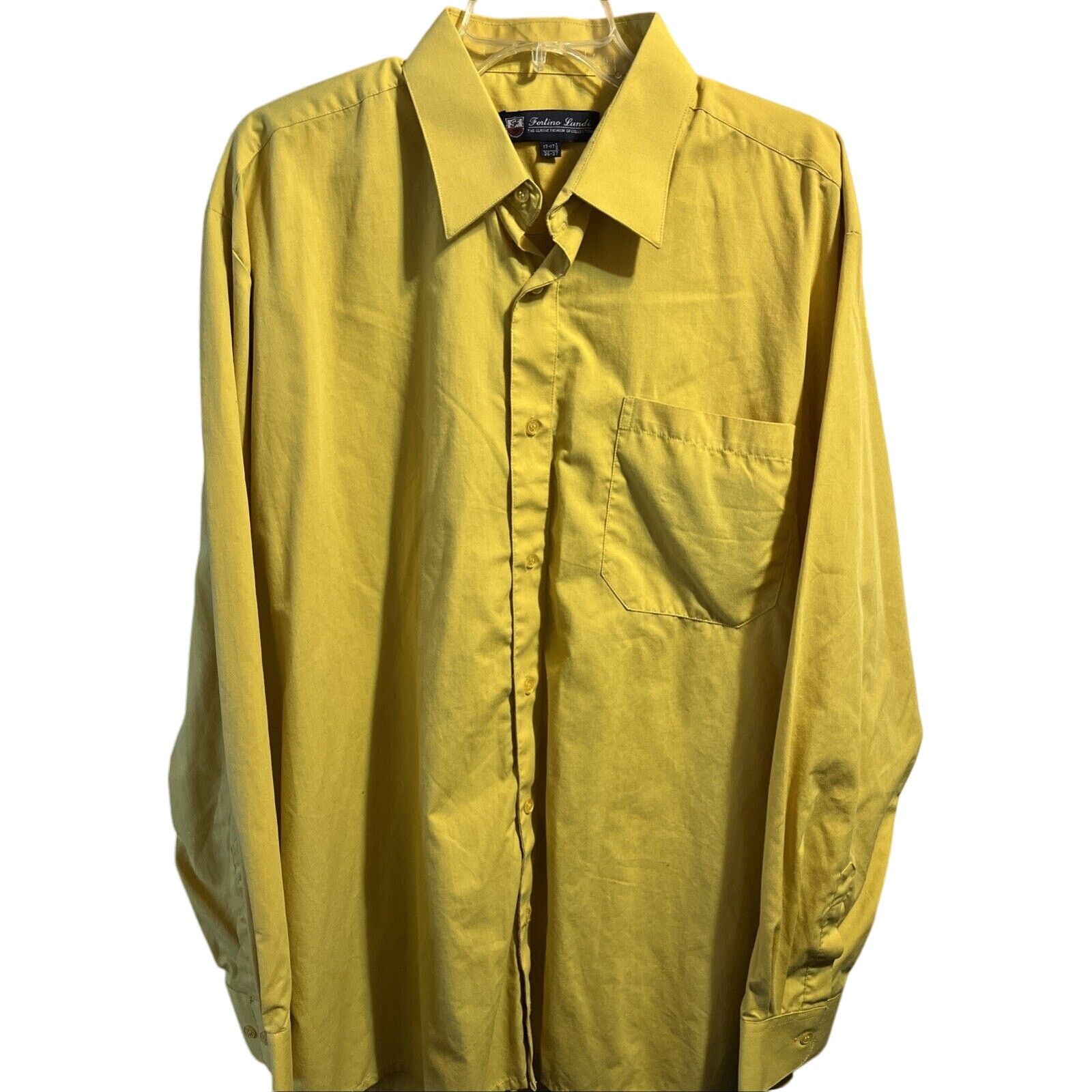 Other Fortino Landi Shirt Mens 17 36/37 French Cuff Button Gold LS Size US L / EU 52-54 / 3 - 1 Thumbnail