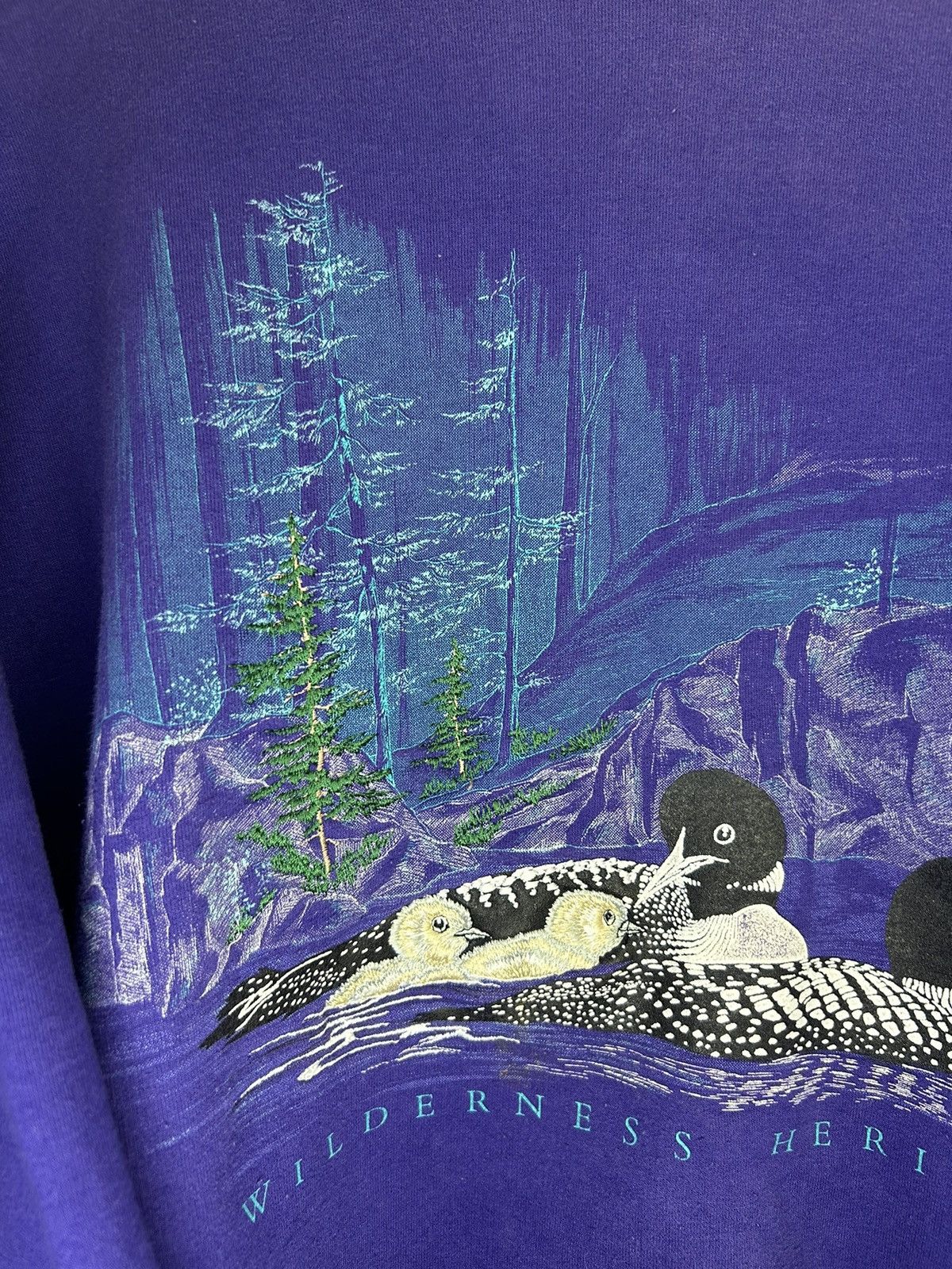 Northern Reflections Vintage 90s Northern Reflections Nature Loon Crewneck Size US L / EU 52-54 / 3 - 3 Thumbnail