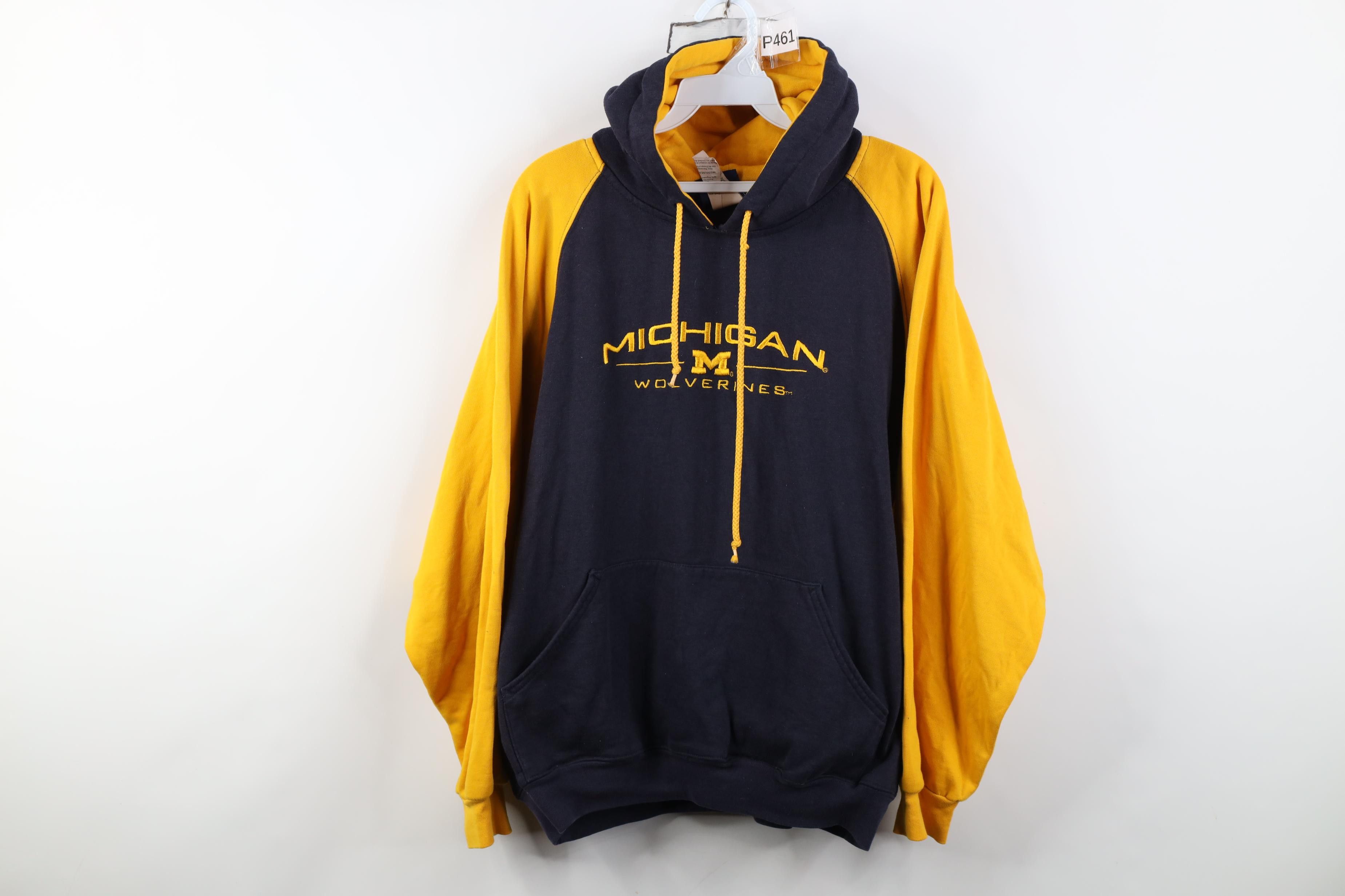 Vintage Vintage 90s Y2k University of Michigan Hoodie Sweatshirt Size US M / EU 48-50 / 2 - 1 Thumbnail