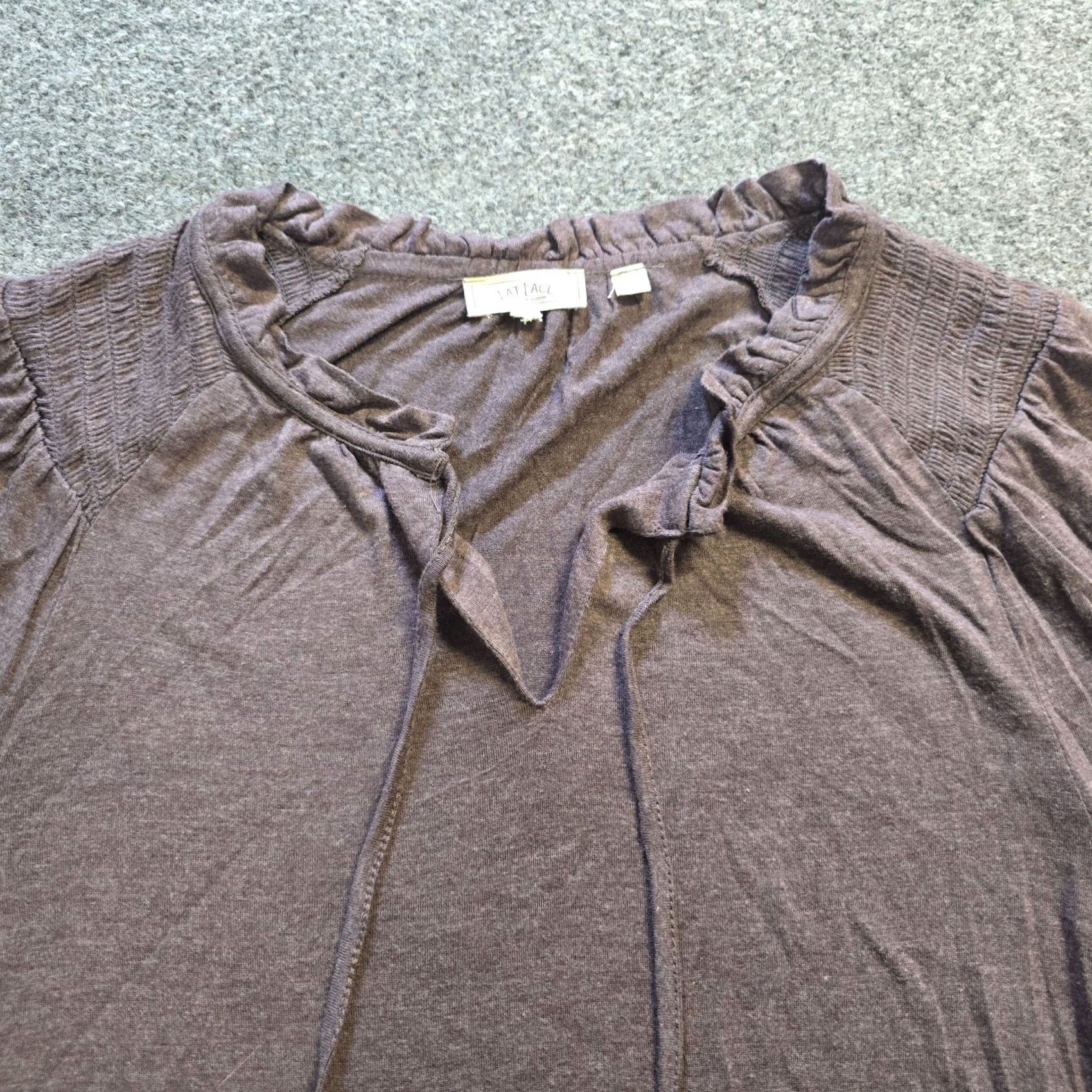 FatFace Fat Face Top Womens Size 6 Purple V Neck Long Sleeve Stretchy Casual T-Shirt Regular Womens Spin Size M / US 6-8 / IT 42-44 - 2 Thumbnail
