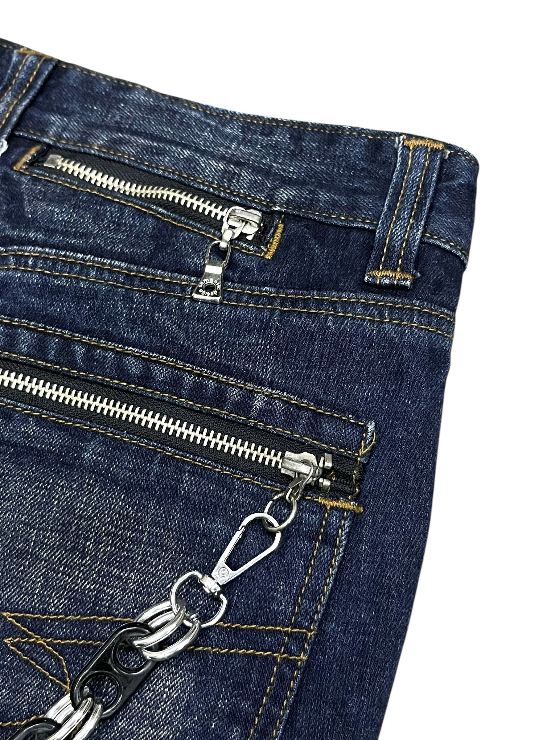 semanticdesign 🔥Ultra Rare Semantic Design Multi-Zipper Grunge Denim Size US 31 - 16 Thumbnail