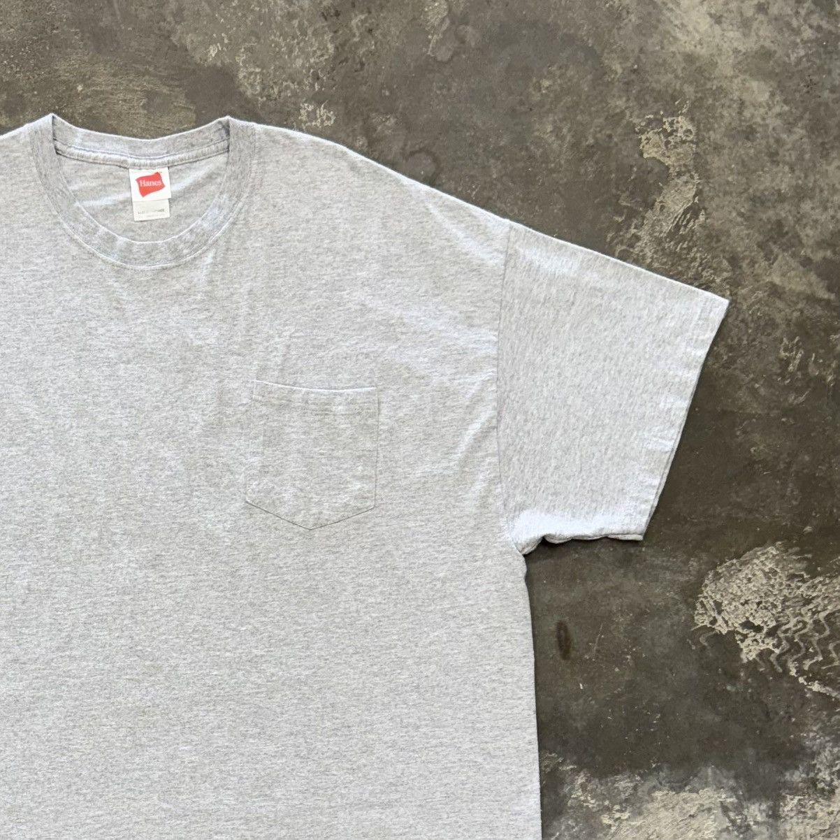 Hanes Vintage Hanes Pocket Tee XL Gray Heavyweight Size US XL / EU 56 / 4 - 2 Thumbnail