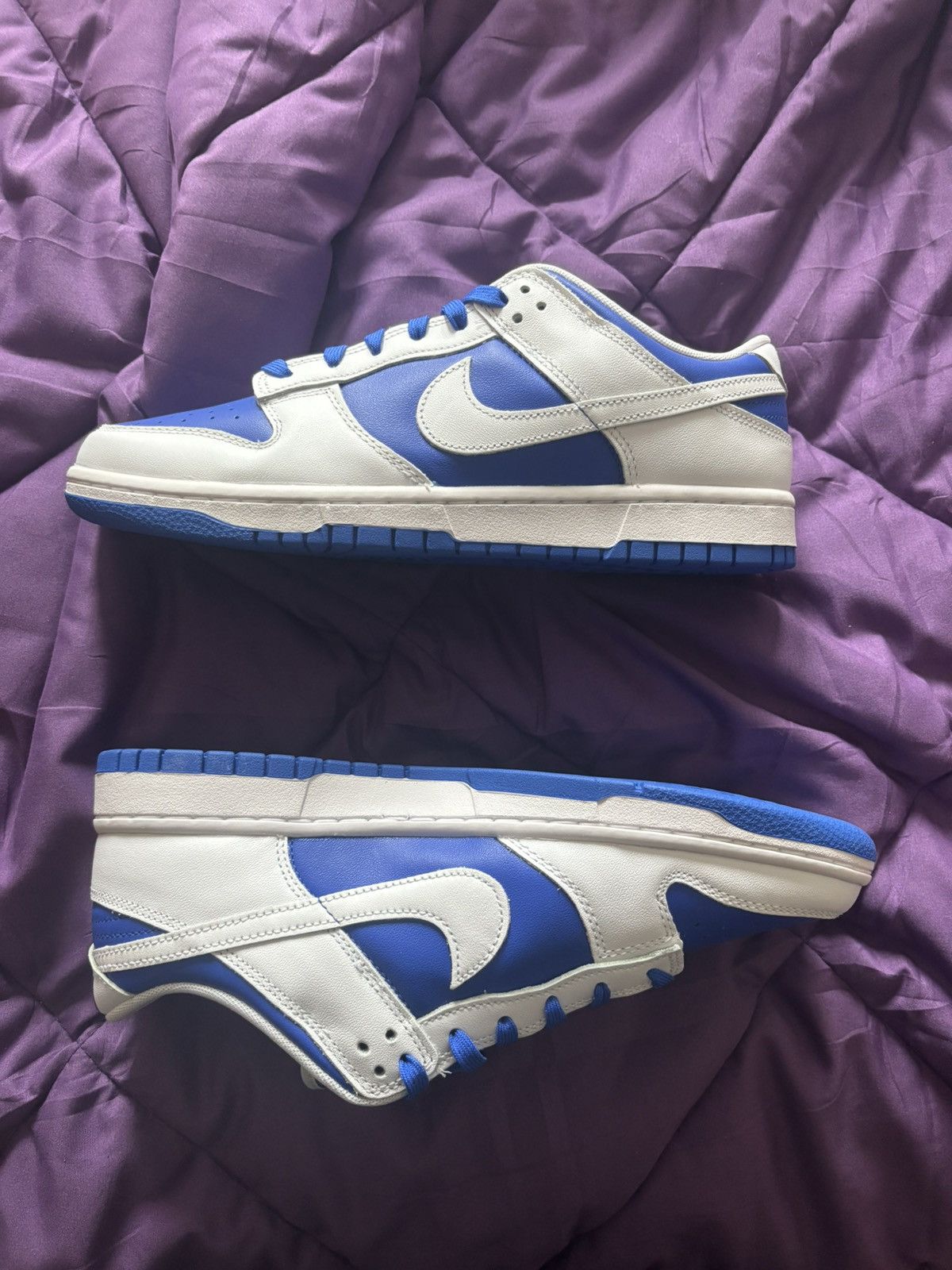 Nike Nike Dunk Low White & Blue Size US 10 / EU 43 - 2 Thumbnail