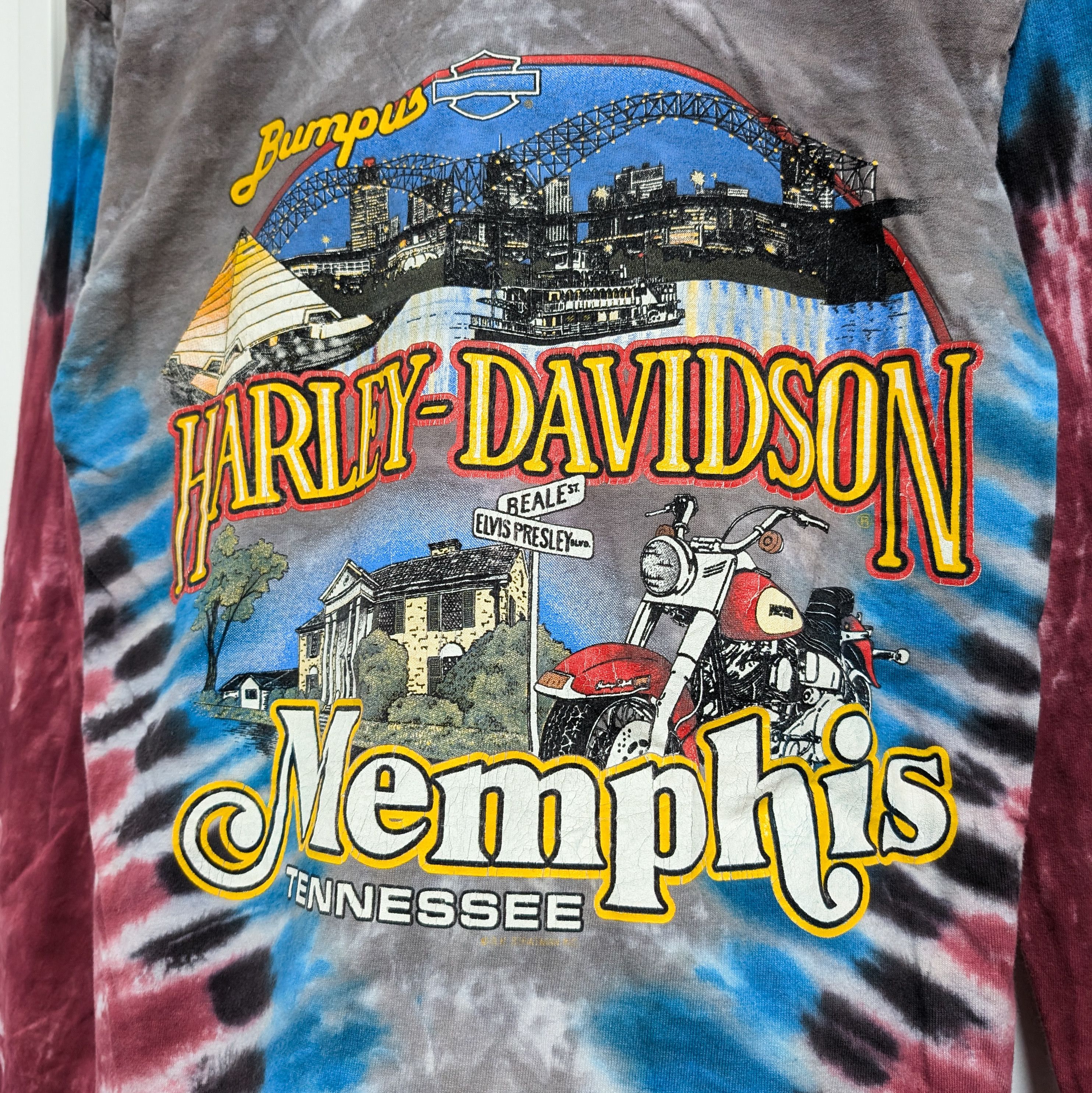 Harley Davidson × Vintage Vintage Harley Davidson Single Stitch Long Sleeve Size US M / EU 48-50 / 2 - 4 Thumbnail