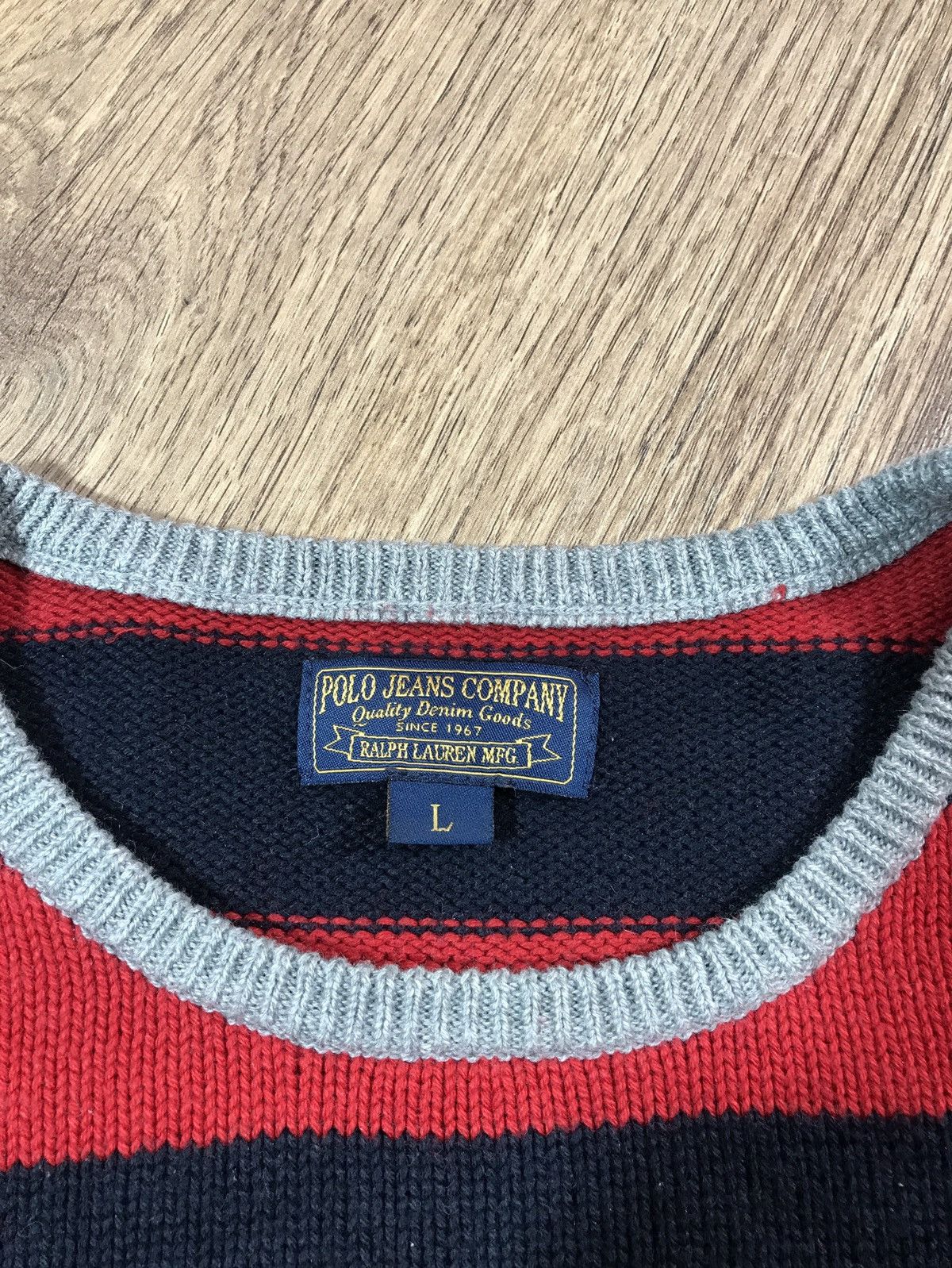 Polo Ralph Lauren × Vintage Vintage Polo Jeans Company Knit Sweater Size US L / EU 52-54 / 3 - 6 Thumbnail