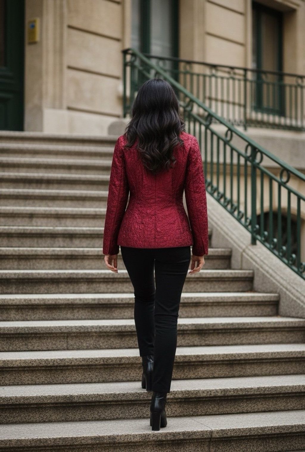 Max Mara NWOT MaxMara textured velvety feel one button red blazer 4 Size S / US 4 / IT 40 - 2 Thumbnail