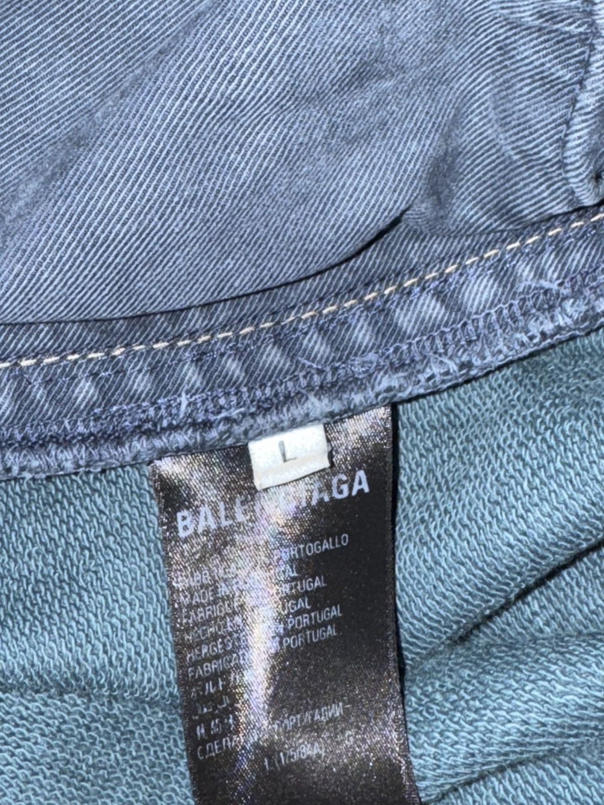 Balenciaga Balenciaga Hybrid Baggy Sweatpant Denim in Blue/Green Large Size US 36 / EU 52 - 9 Thumbnail