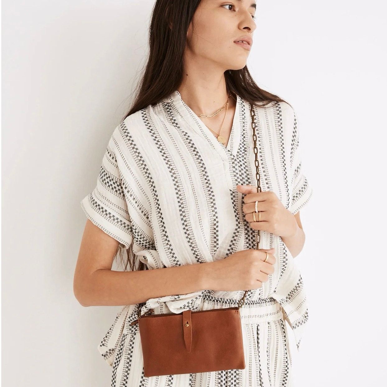 Madewell NWOT Madewell The Transport Accordion Leather Crossbody Size ONE SIZE - 3 Thumbnail