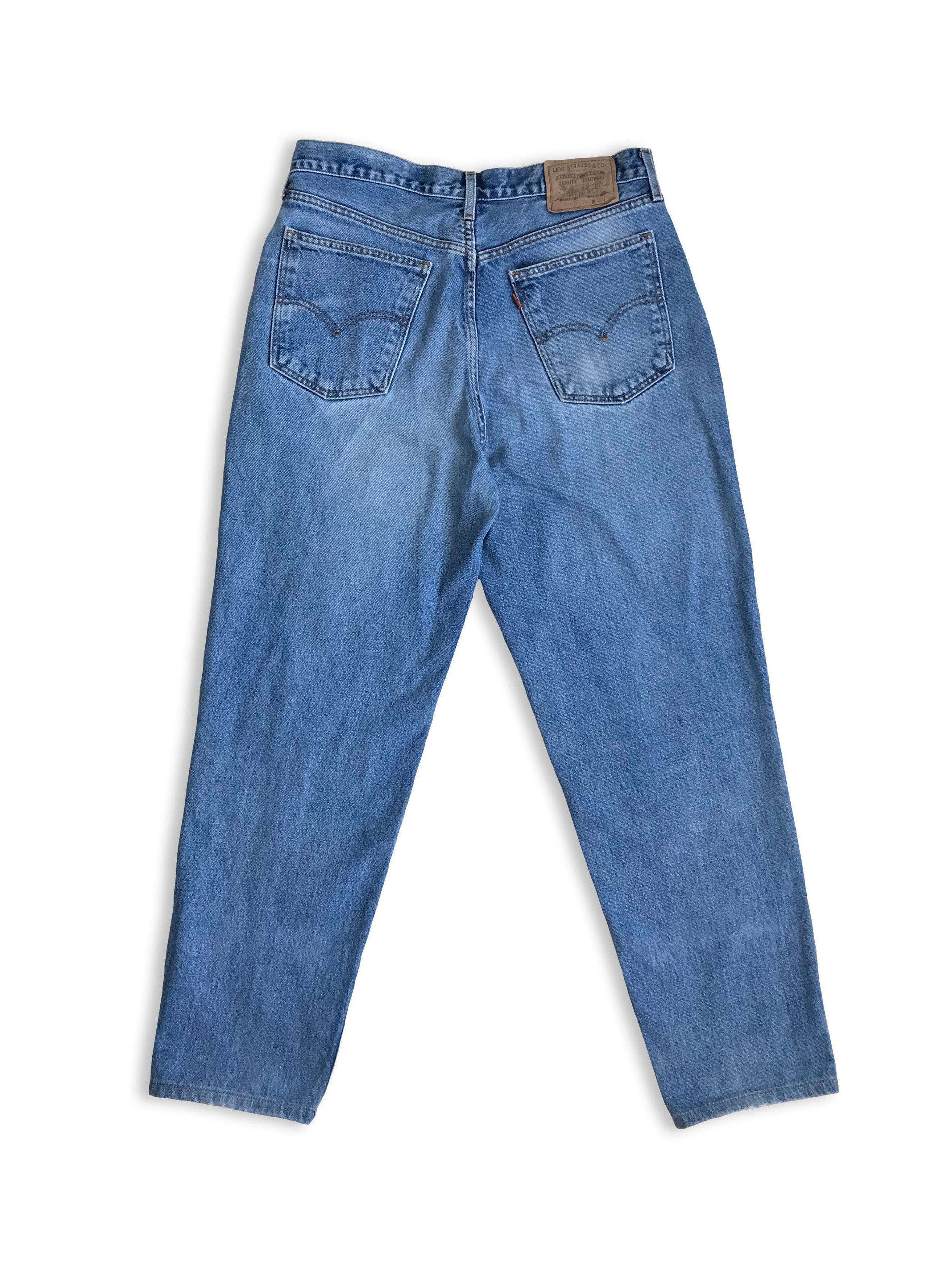 Vintage 90s LEVIS 626 Jeans Distressed Orange tab W36 L34