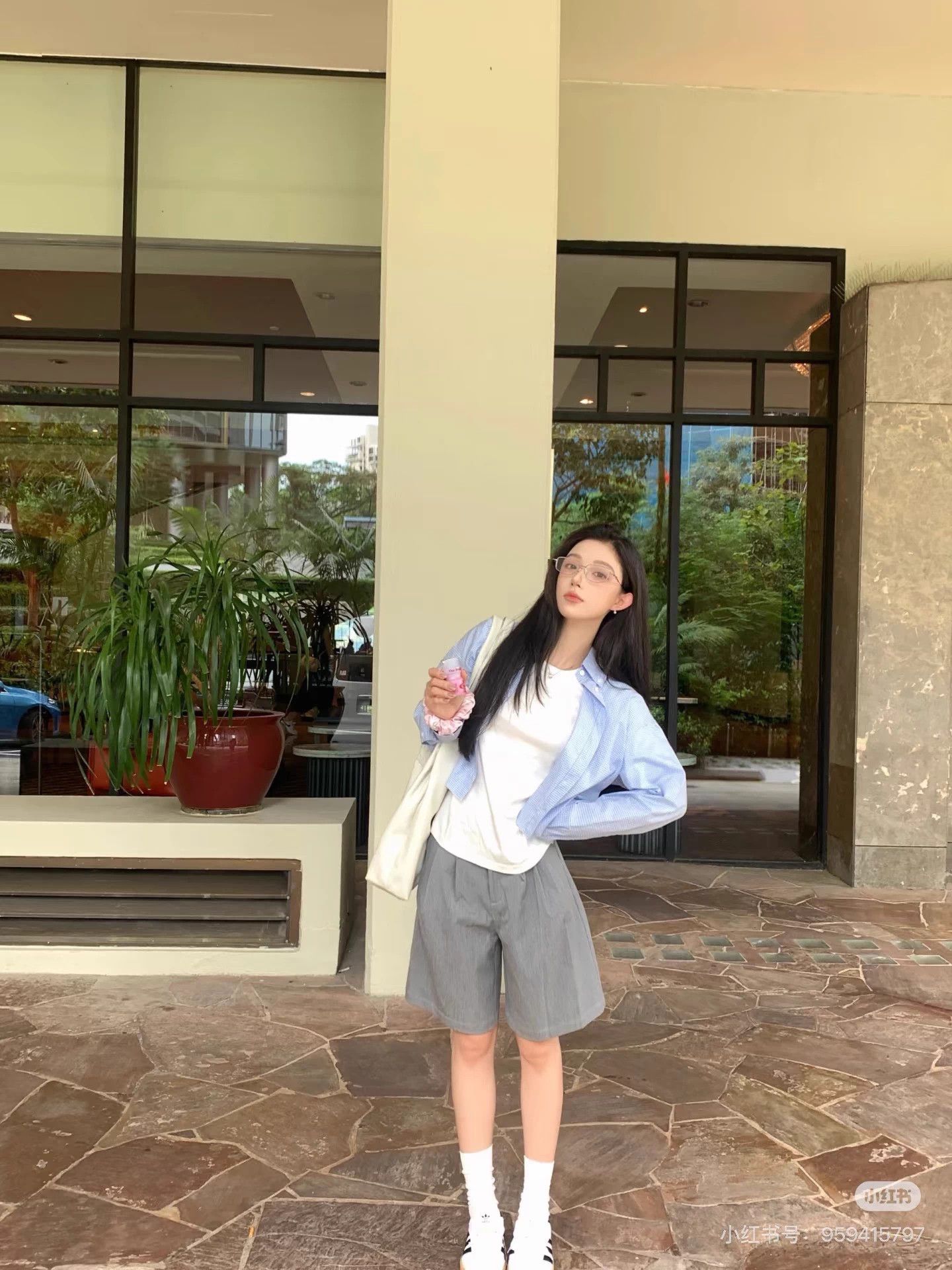 Miu Miu MIU MIU Women's Light Blue Check Logo Shirt 38 Mint Size S / US 4 / IT 40 - 8 Thumbnail