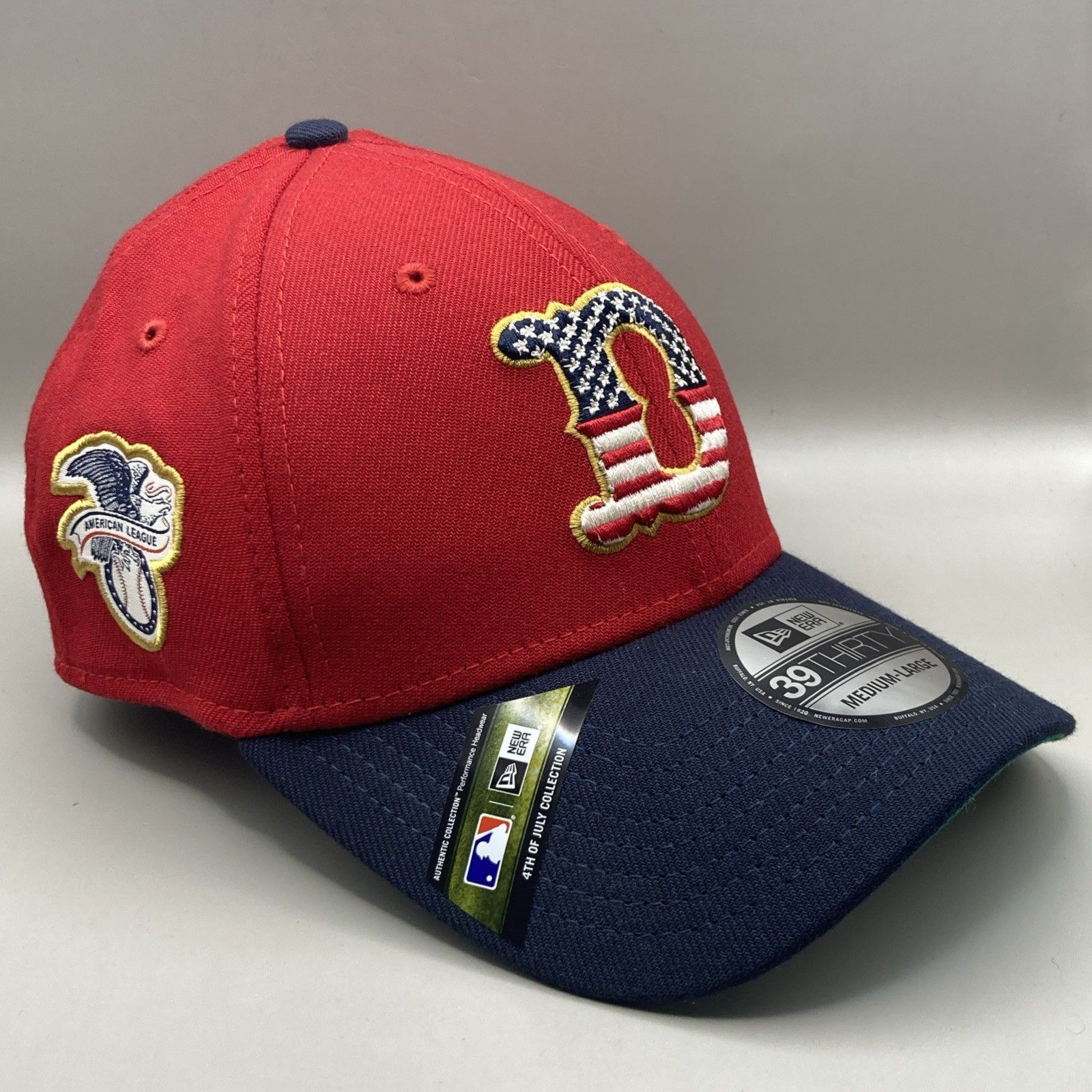 New Era MLB Detroit Tigers 2019 American July 4 Fitted 39Thirty Hat Size ONE SIZE - 2 Thumbnail