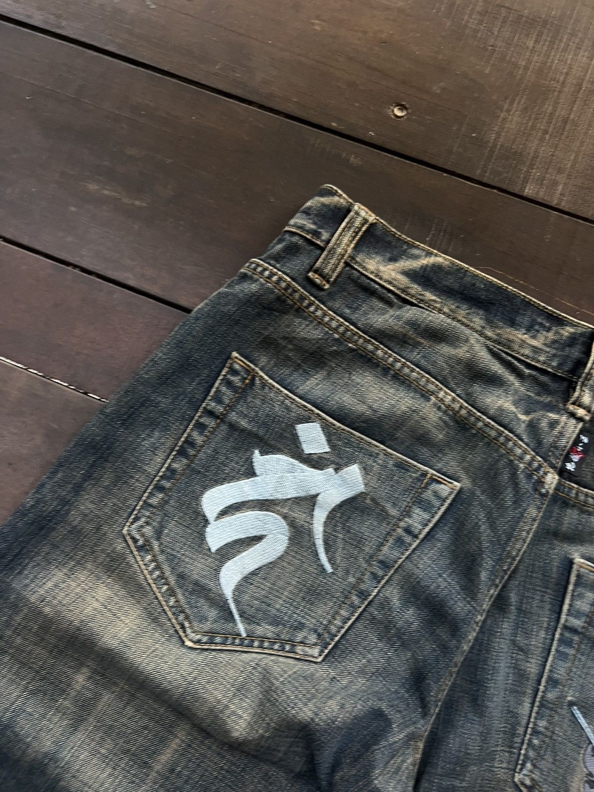 Japanese Brand NIPPON BLUE EMBROIDED JEANS Y2K Size US 34 / EU 50 - 4 Thumbnail