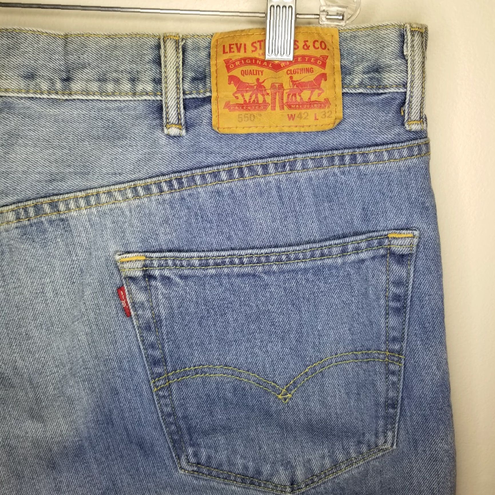 Levi's Levi's 550 Jeans Men 42x32 Blue Straight Mens Size US 42 / EU 58 - 6 Thumbnail