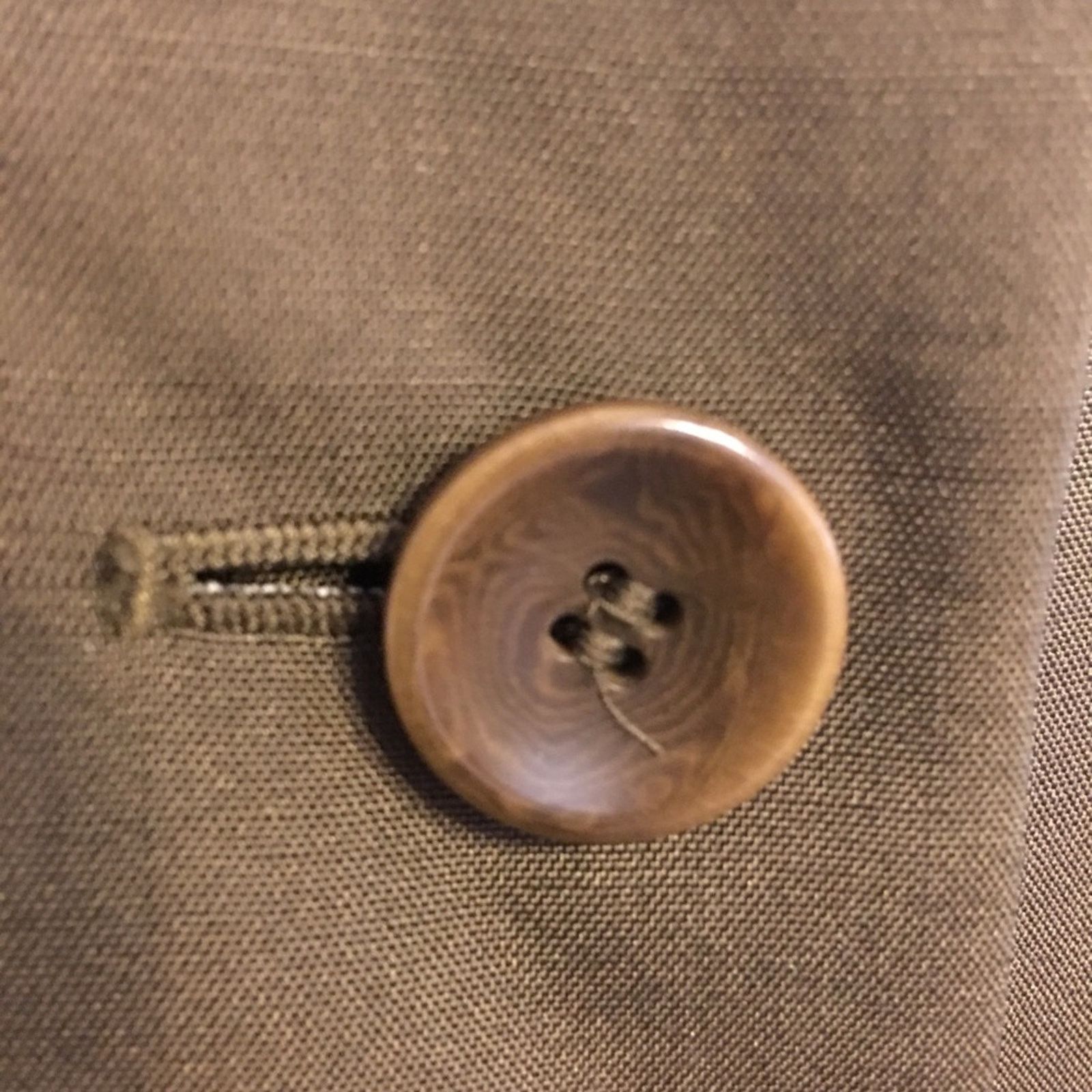 Ann Taylor Ann Taylor khaki green silk button jacket 10P Size L / US 10 / IT 46 - 4 Thumbnail