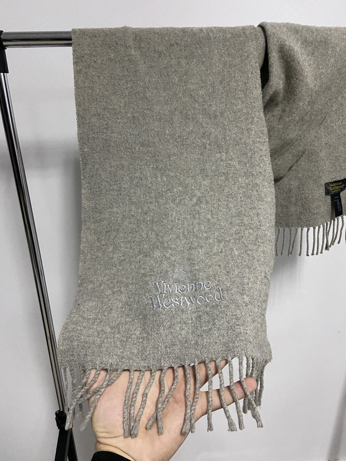 Vintage × Vivienne Westwood Vivienne Westwood scarf vintage logo wool Size ONE SIZE - 3 Thumbnail