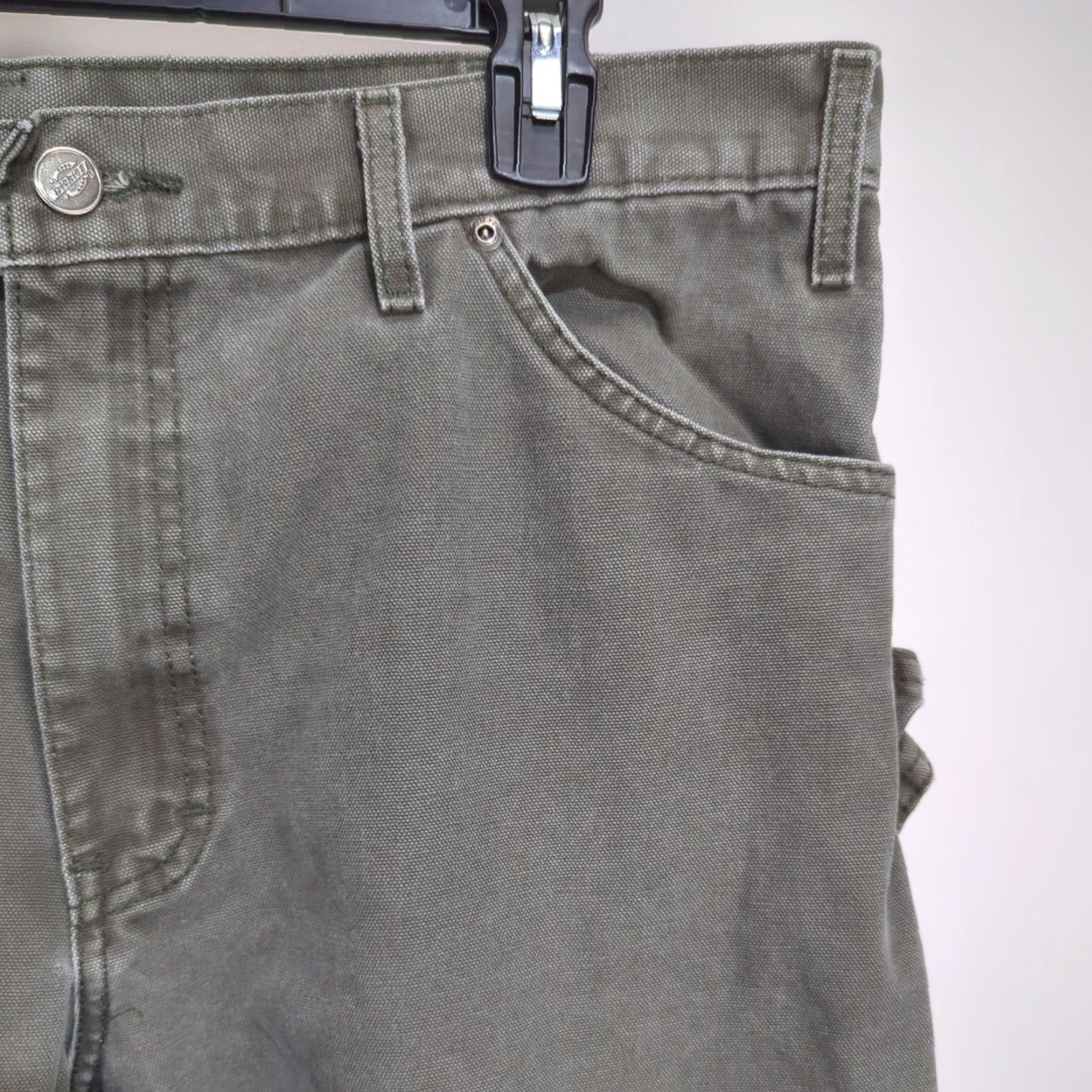 Dickies Dickies Denim Carpenter Straight Leg Jeans Men's 36x32 Green - Regular Fit, 5-Pocket, Belt Loops, High Rise, Cotton, Denim, Work Jeans Size US 36 / EU 52 - 4 Thumbnail