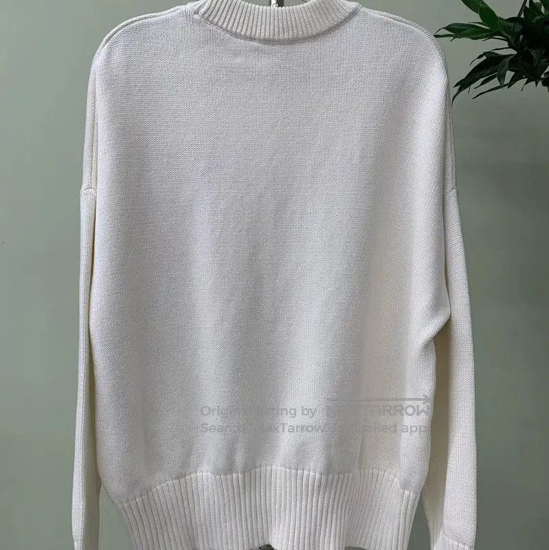 AMI AMI White Pullover Sweater with Heart Logo . Size XS / US 0-2 / IT 36-38 - 3 Thumbnail