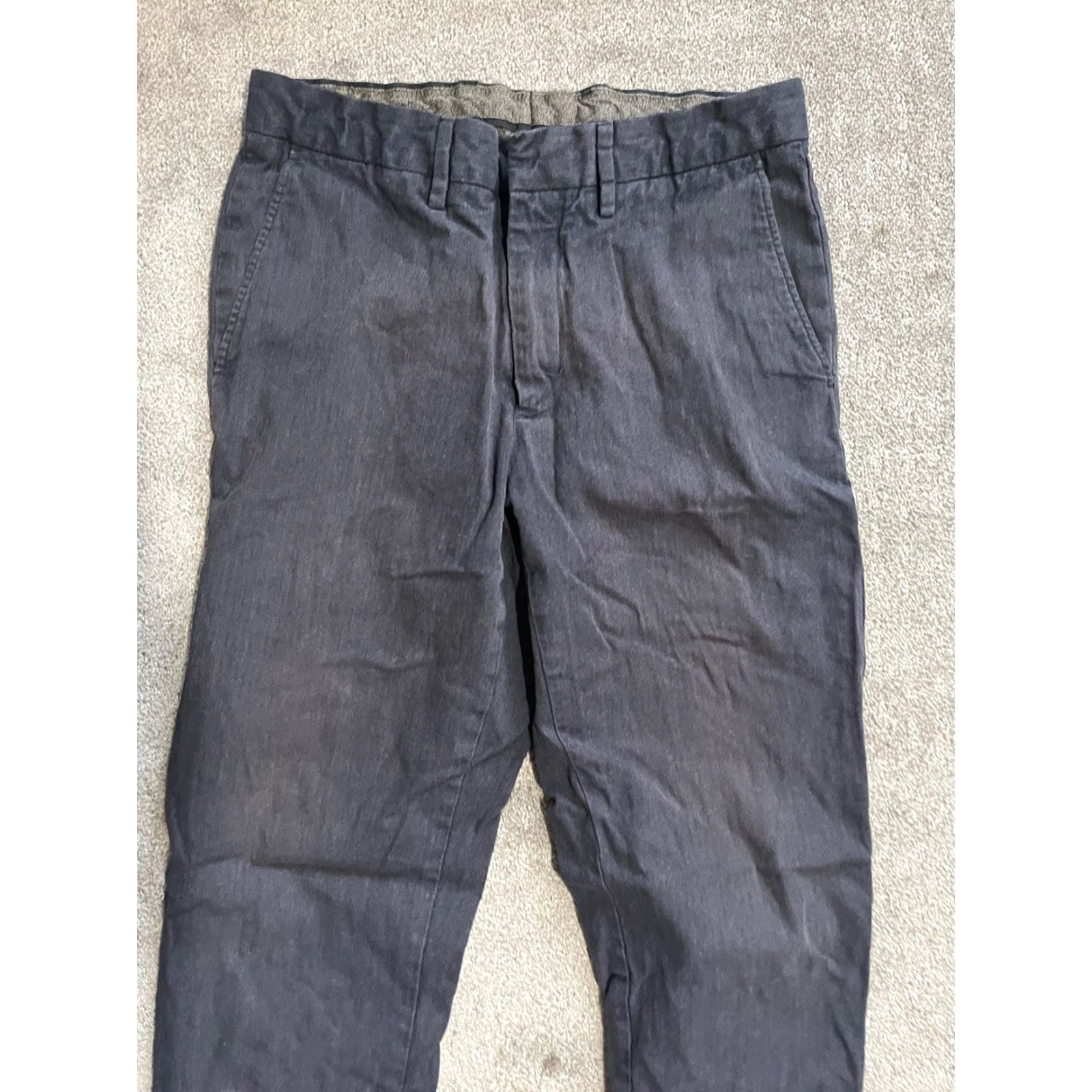 J.Crew VINTAGE J.CREW Bowery Dress Pants Men’s Slim Cotton 29x29 Blue Flat Front EUC Size US 29 - 2 Thumbnail
