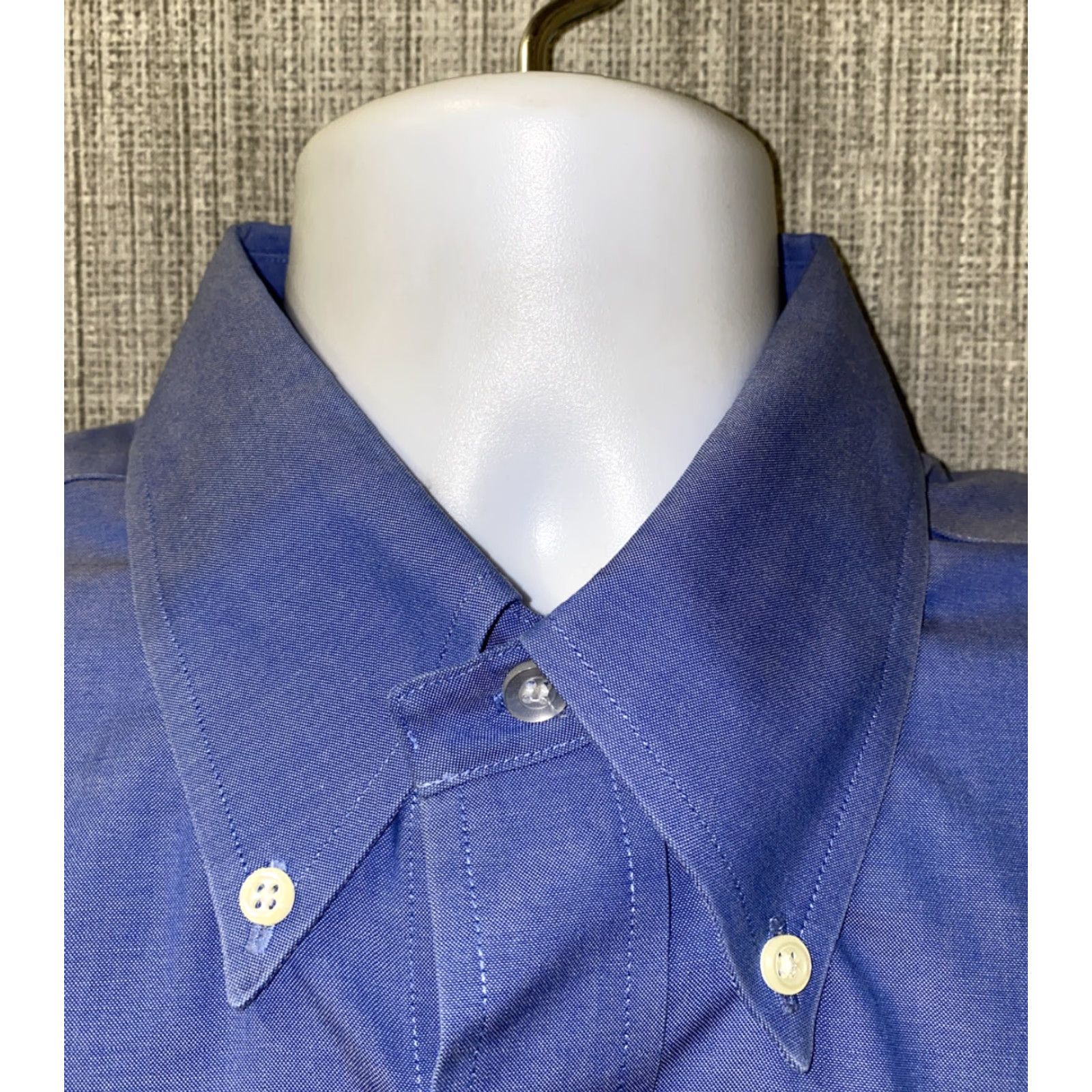 Brooks Brothers Brooks Brothers Mens Dress Shirt Blue Long Sleeve Non-Iron 16 1/2 Size 42R - 3 Thumbnail