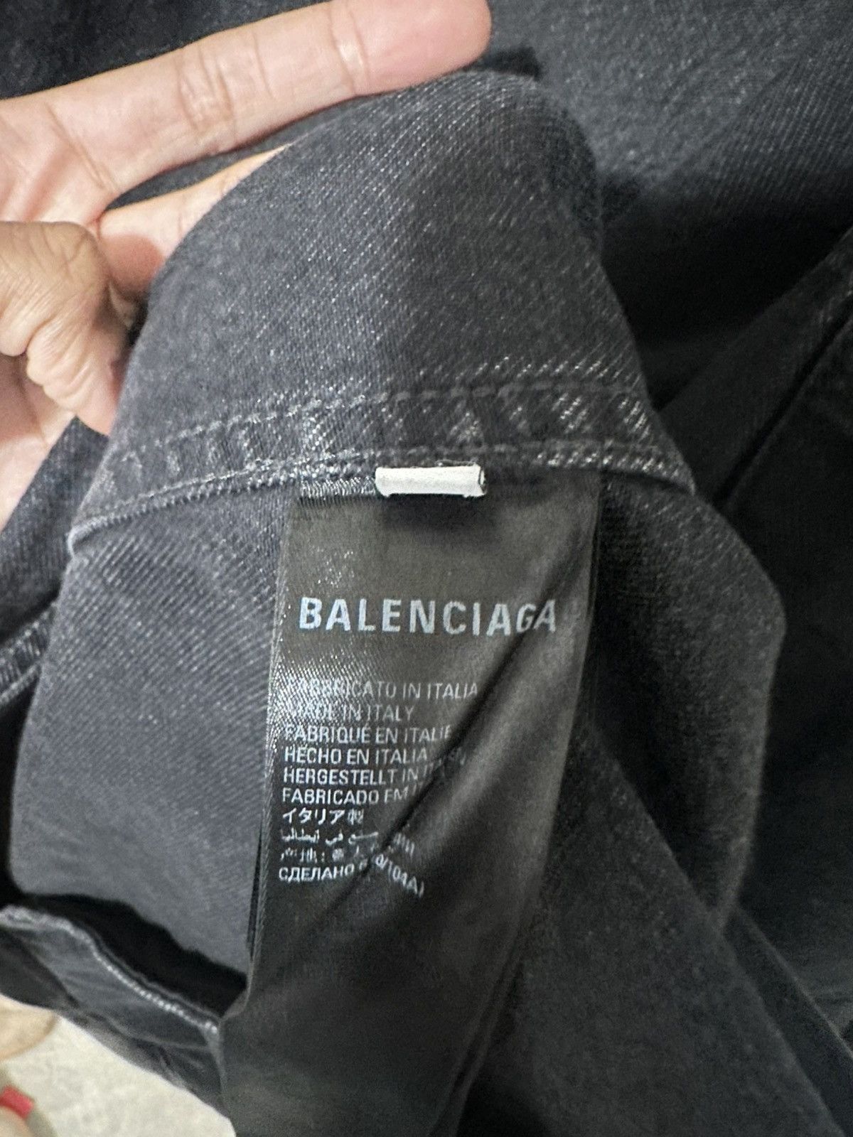 Balenciaga Metal Oversized Denim Jacket 'Black Size US L / EU 52-54 / 3 - 16 Thumbnail