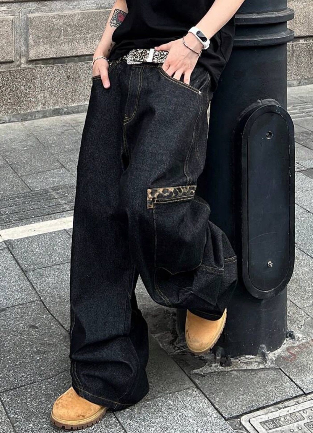 Jean Fukuoka x Hioki Baggy Patcwork Wide Leg Jeans Size US 33 - 6 Thumbnail