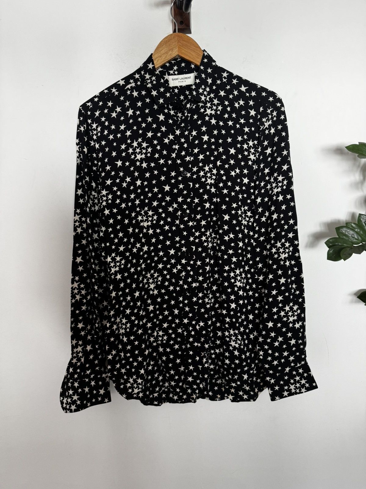 Saint Laurent Paris Hedi stars dylan viscose shirt Size US M / EU 48-50 / 2 - 1 Thumbnail