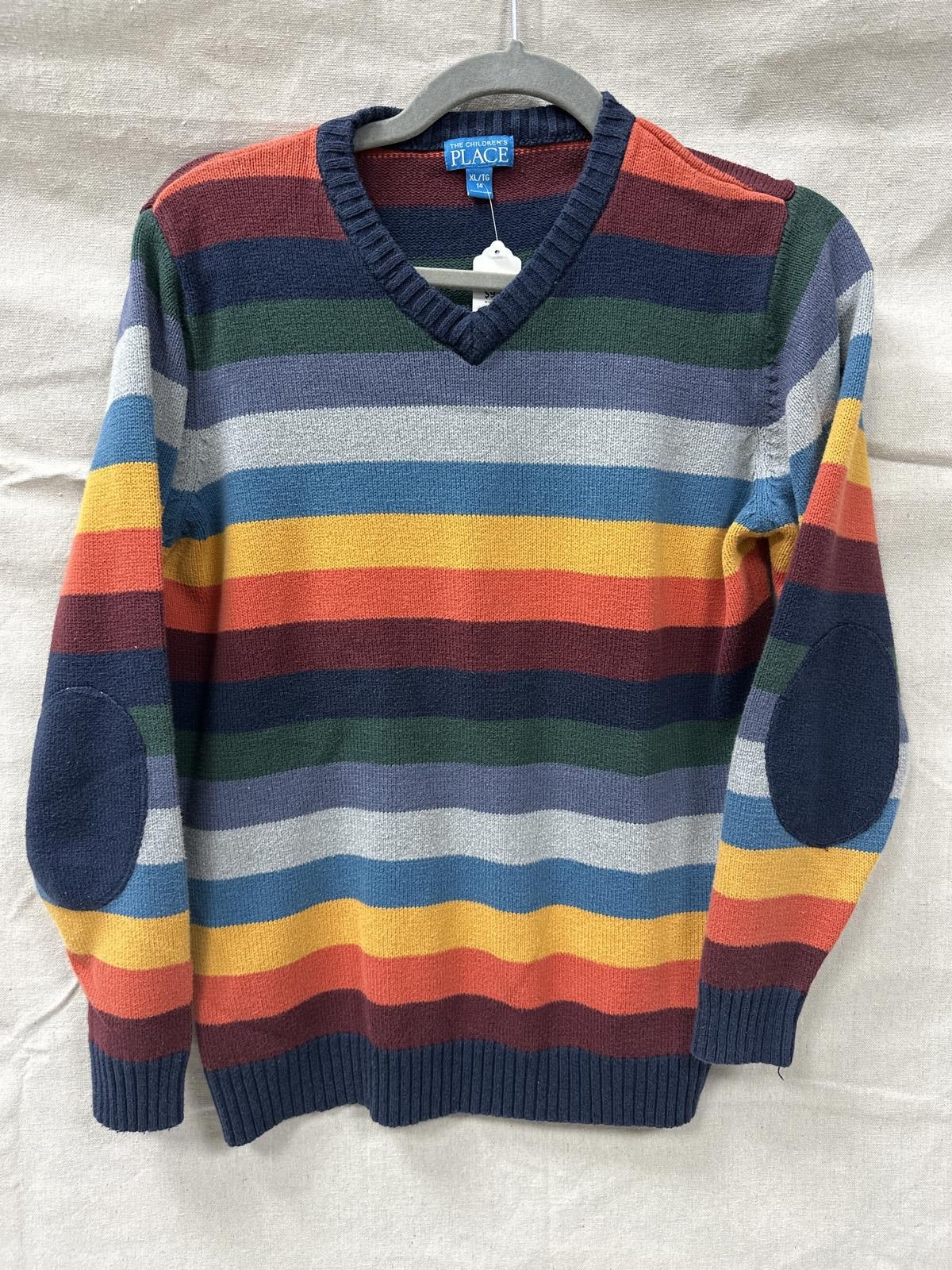 Designer Vibrant Striped Sweater for Kids - The Children's Place XL Size US XXS / EU 40 - 3 Thumbnail