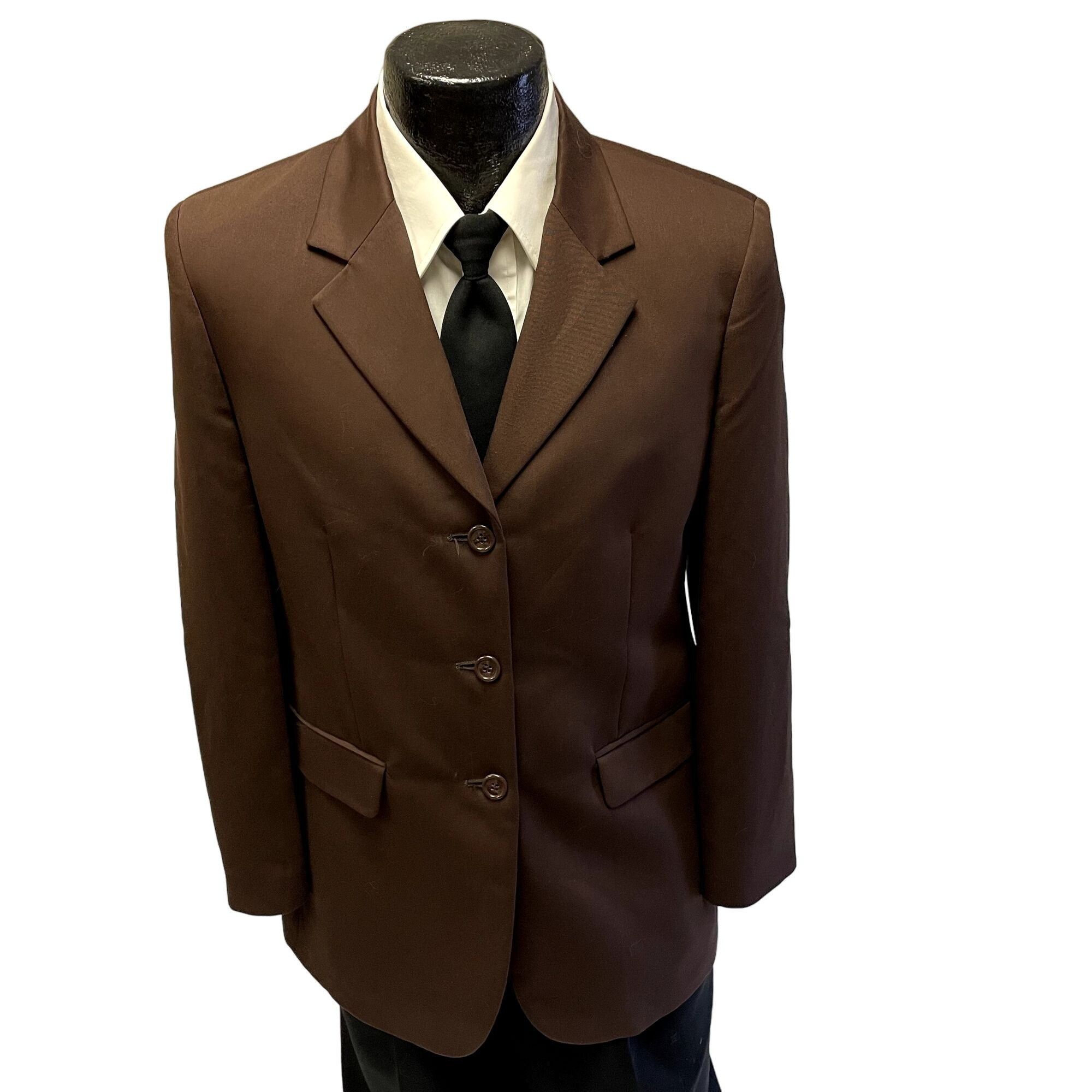 Vtg Y2K United Colors Of Benetton Brown Sport Coat Blazer 36