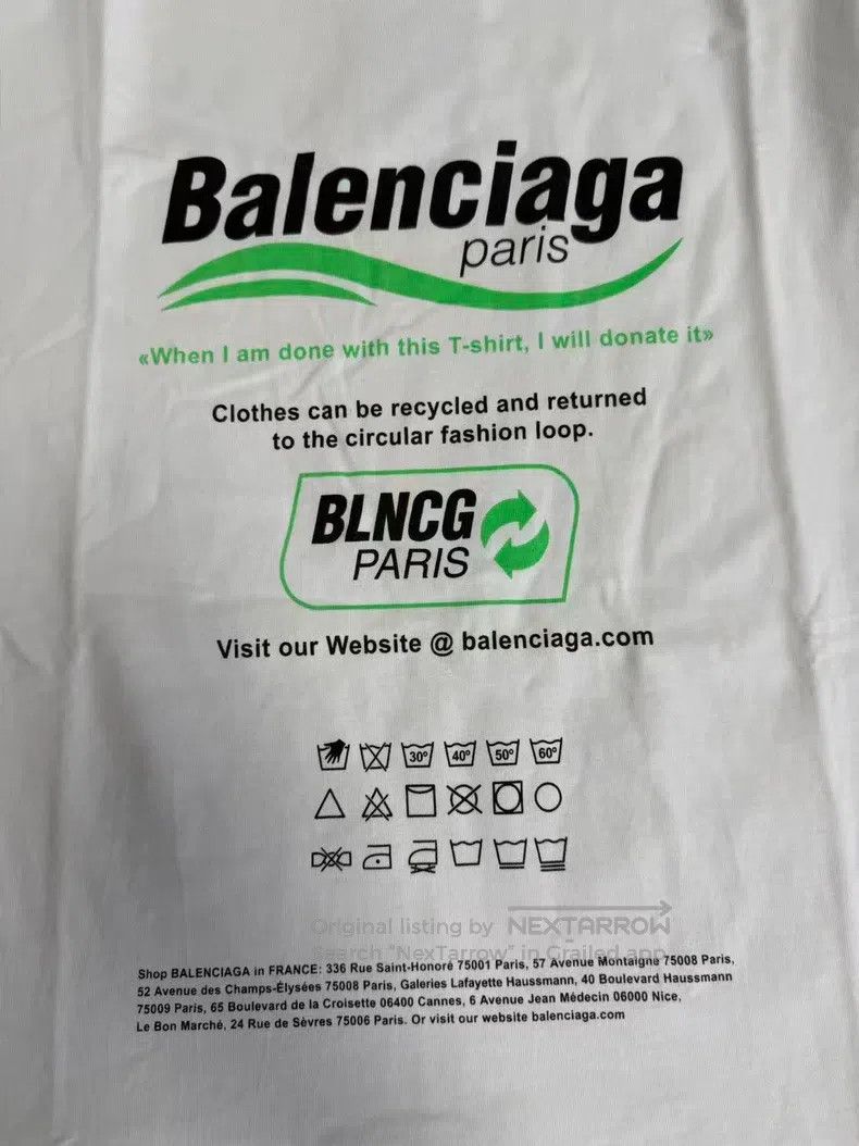 Balenciaga Balenciaga Round Neck Letter Printed Raglan Sleeve T-Shirt Size US XXS / EU 40 - 3 Thumbnail