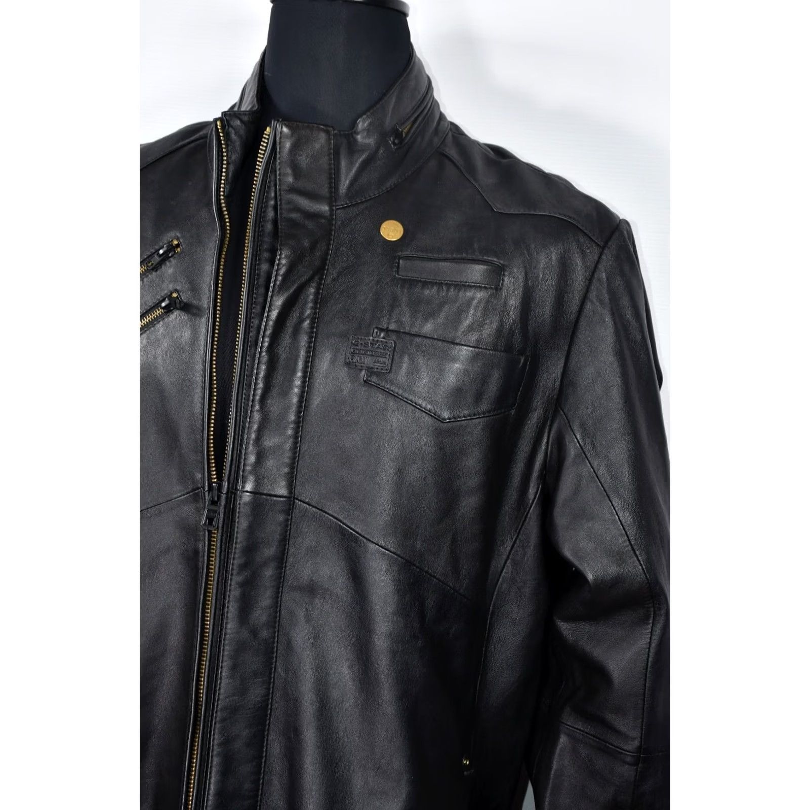 G-Star G-Star Tailored Dean Ryder Overshirt Jacket 2XL Black Leather Mens Vintage No N/A Size US XXL / EU 58 / 5 - 5 Thumbnail